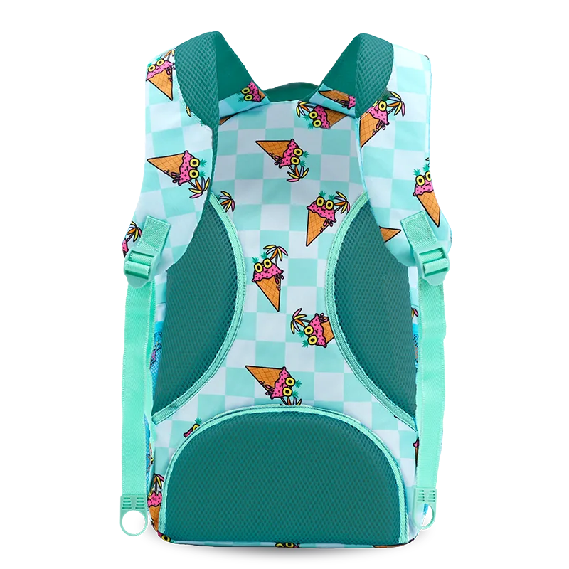 J World Cornelia Laptop Backpack in Ice Cone — back view # color_Ice Cone