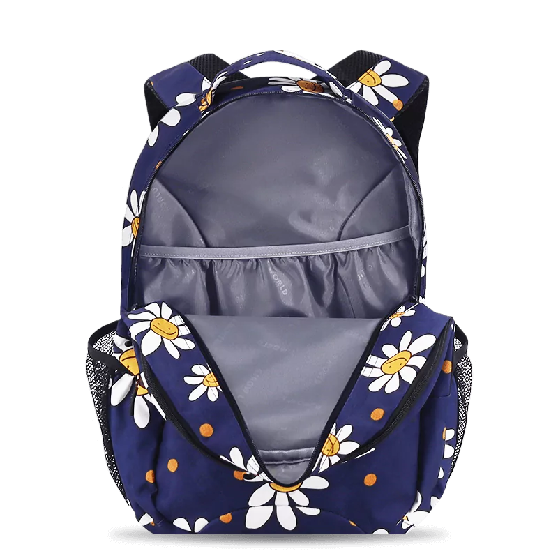 J World Cornelia Laptop Backpack in Joy Daisy — interior view # color_Joy Daisy