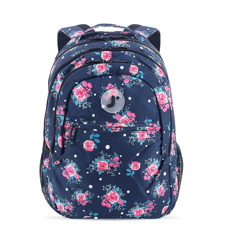 J World Cornelia Laptop Backpack in Navy Rose — front view # color_Navy Rose