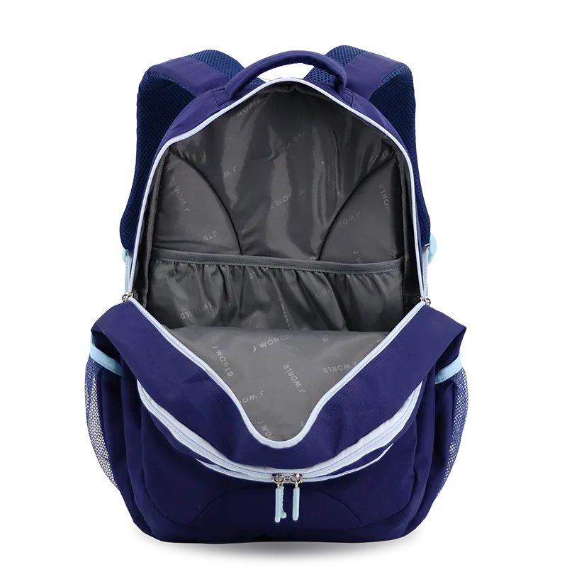 J World Cornelia Laptop Backpack in Navy — front view 2 # color_Navy