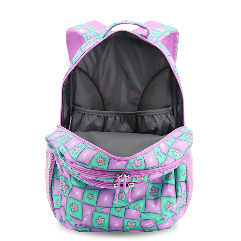 J World Cornelia Laptop Backpack in Puffy Flower — front view 2 # color_Puffy Flower