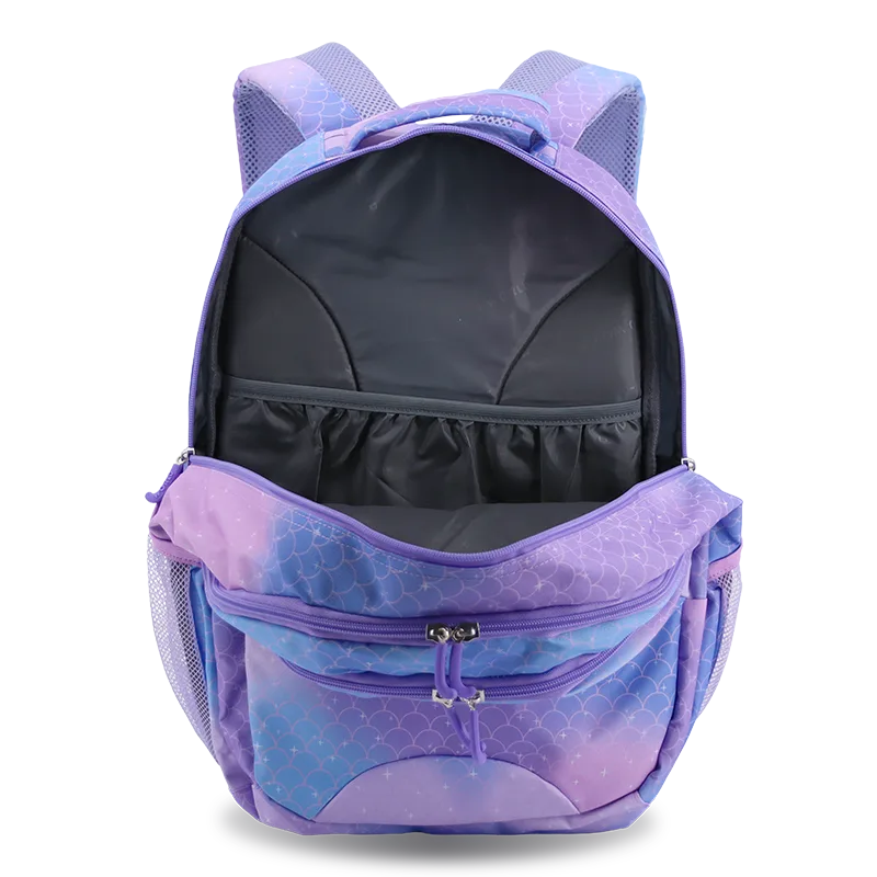 J World Cornelia Laptop Backpack in Purple Mermaid — front view 2 # color_Purple Mermaid