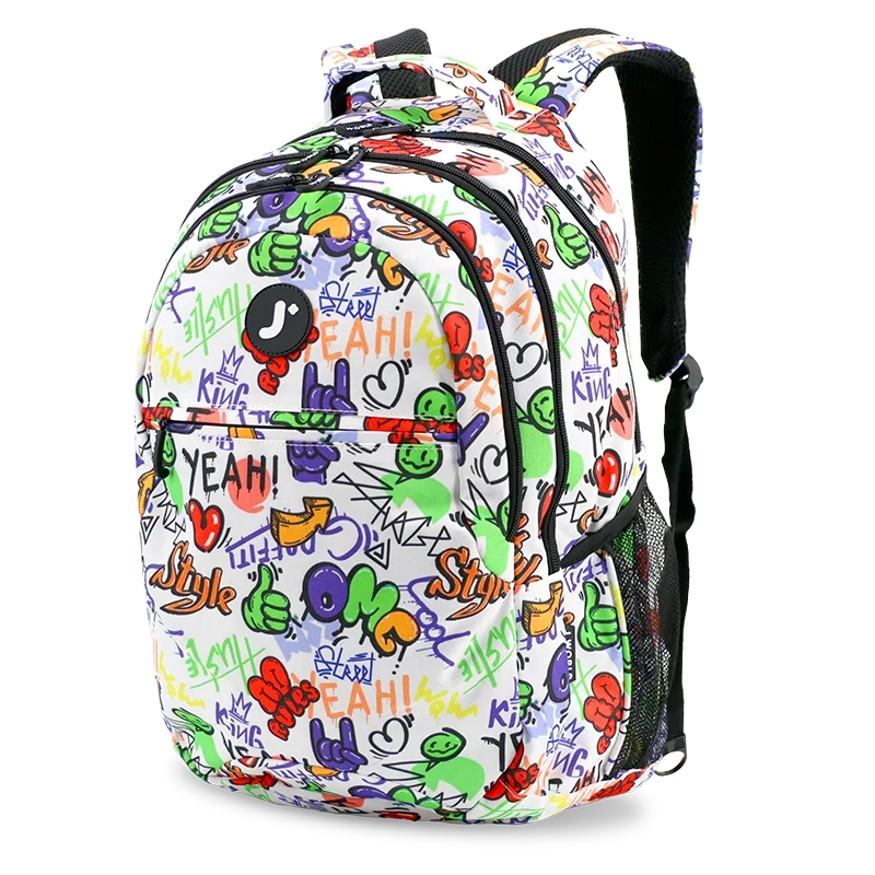 J World Cornelia Laptop Backpack in Street Art — angle view 2 # color_Street Art