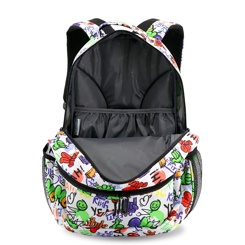 J World Cornelia Laptop Backpack in Street Art — front view 2 # color_Street Art