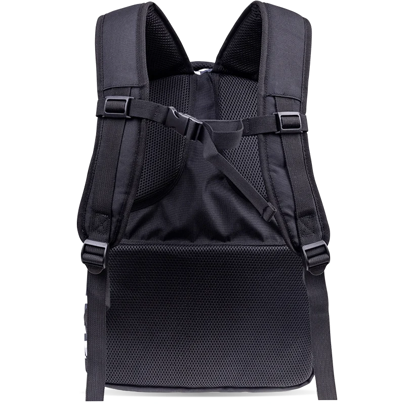 J World Atom Multi Purpose Laptop Backpack in Camo — back view # color_Camo
