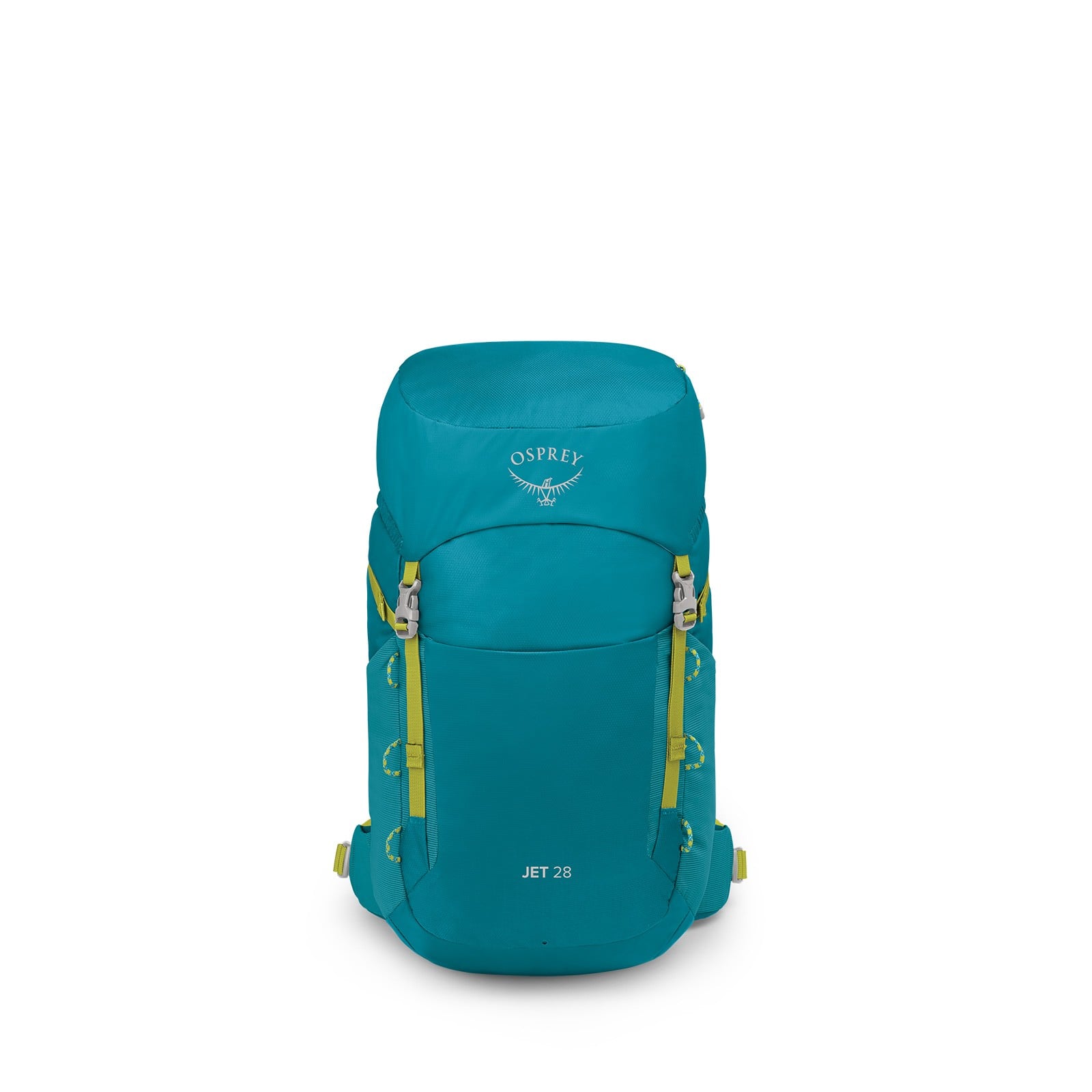 Osprey Jet 28 Kids Hiking Backpack 28L in Blue Spikemoss — front view