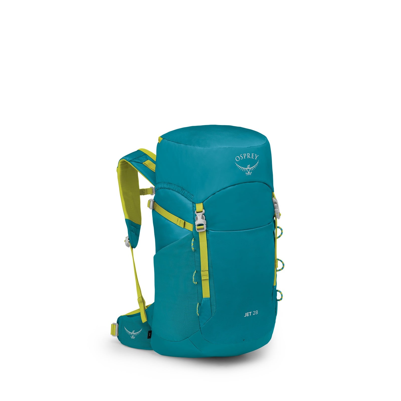 Osprey Jet 28 Kids Hiking Backpack 28L in Blue Spikemoss — angle view 2