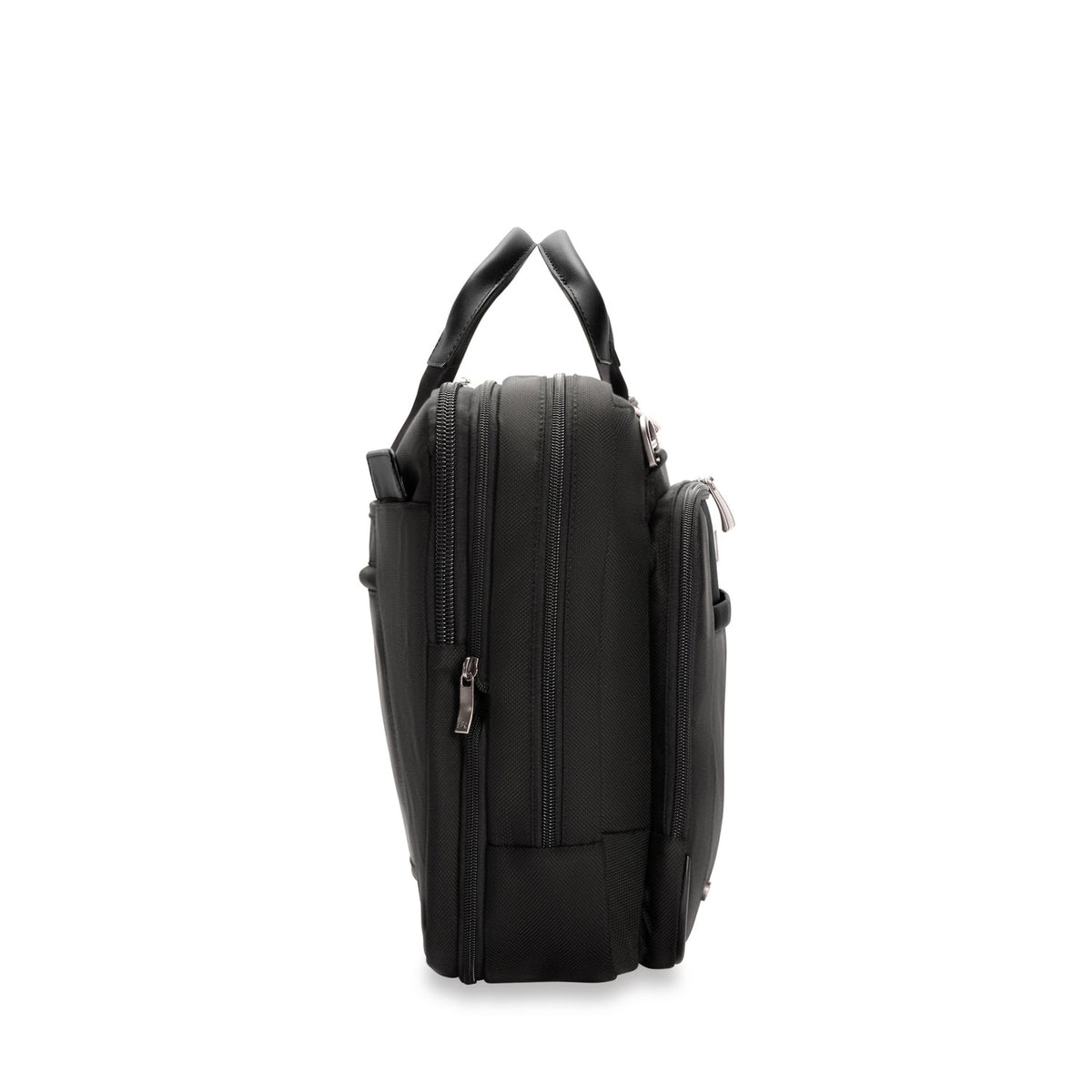 Briggs & Riley @work Large Expandable Brief in Black — angle view 3