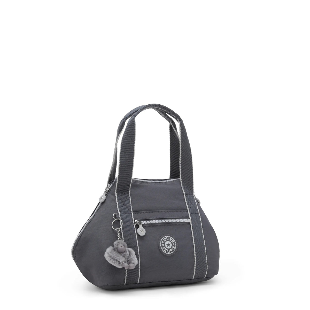 Kipling Art Mini Shoulder Bag in Moonlit Grey — detail view