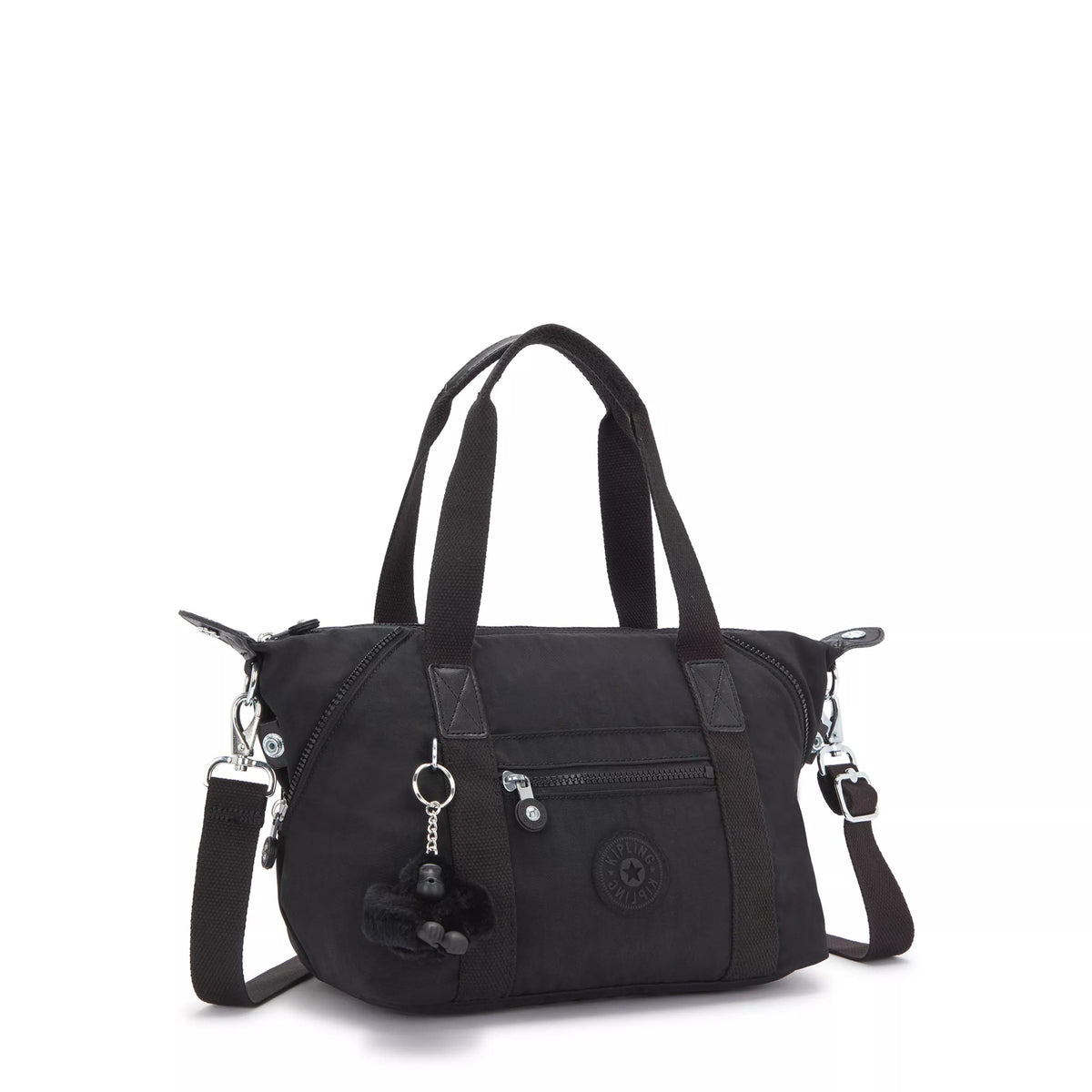 Kipling Art Mini Shoulder Bag in Black Noir — angle view 2