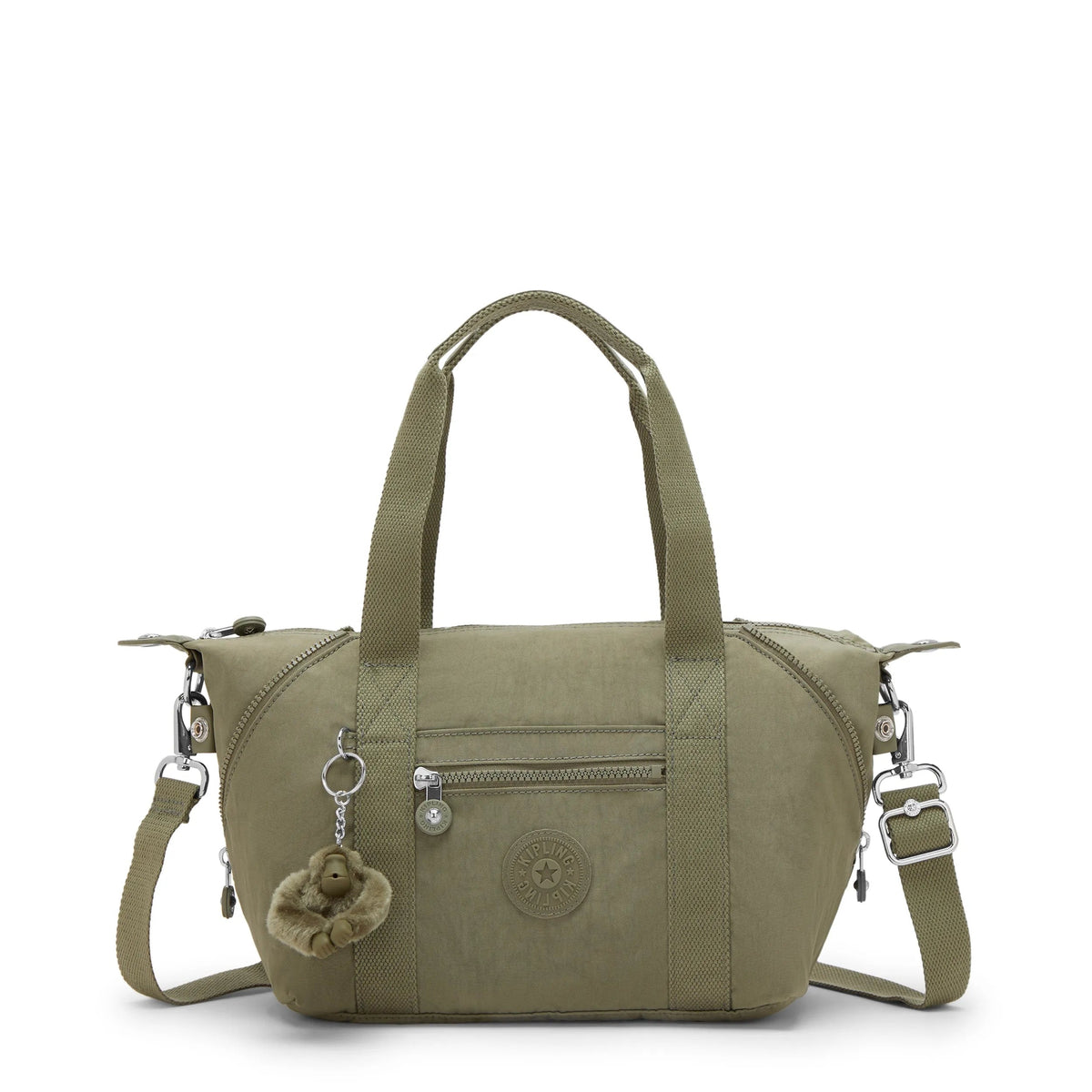 Kipling Art Mini Shoulder Bag in Almost Sage — front view # color_Almost Sage