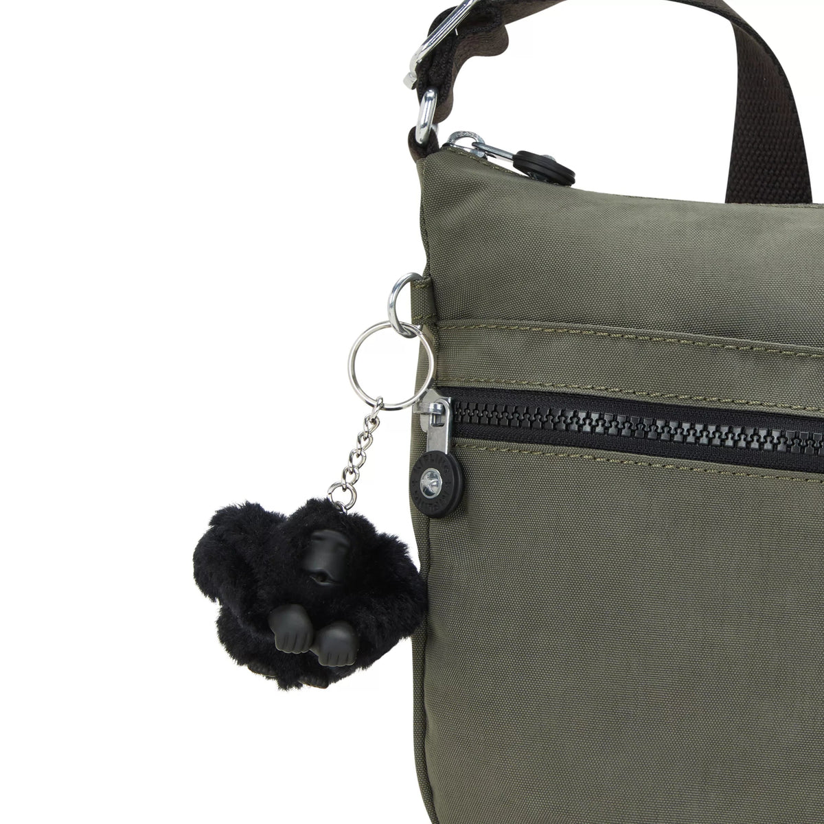 Kipling Izellah Crossbody Bag in Green Moss — detail view