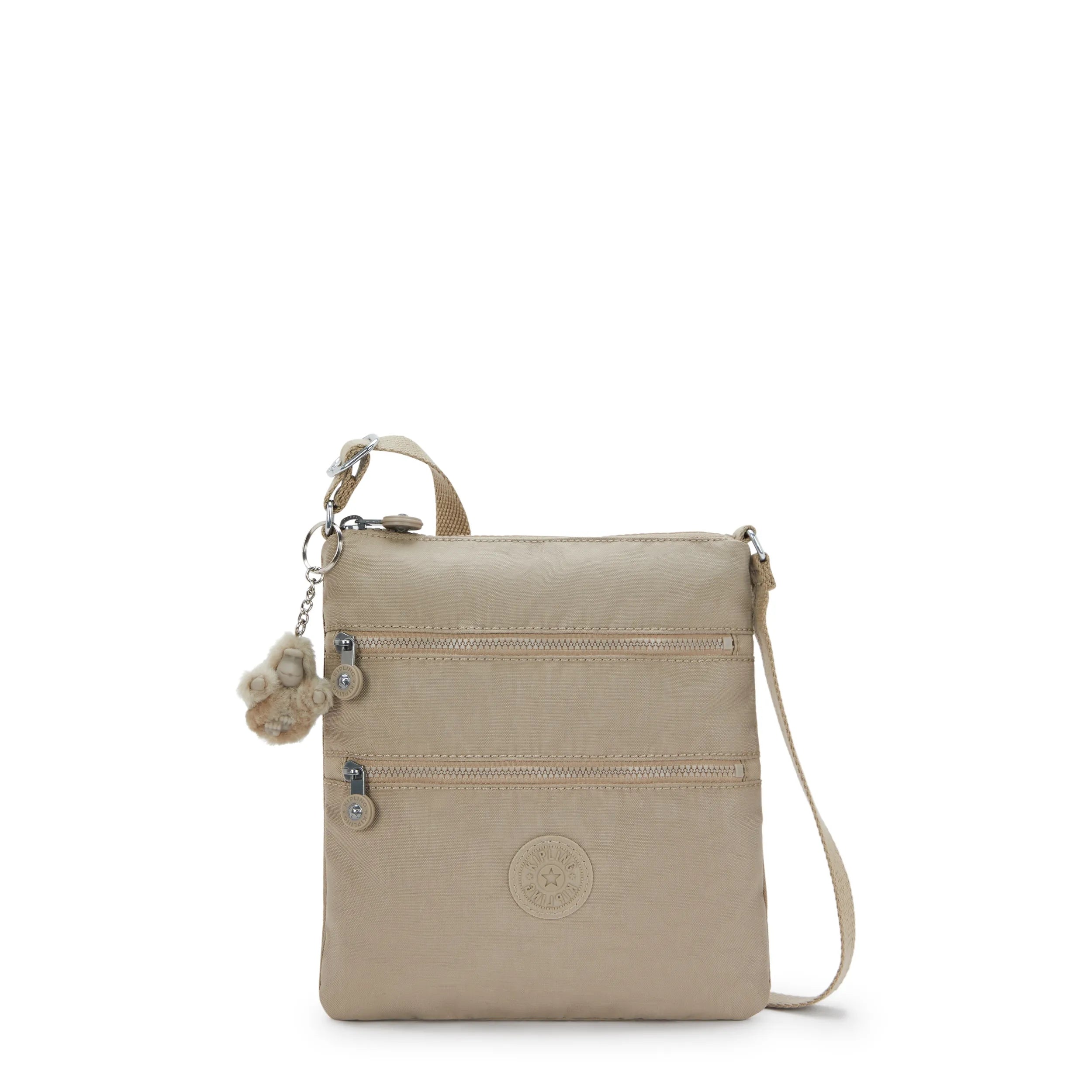Kipling Keiko in Soft Taupe — front view
