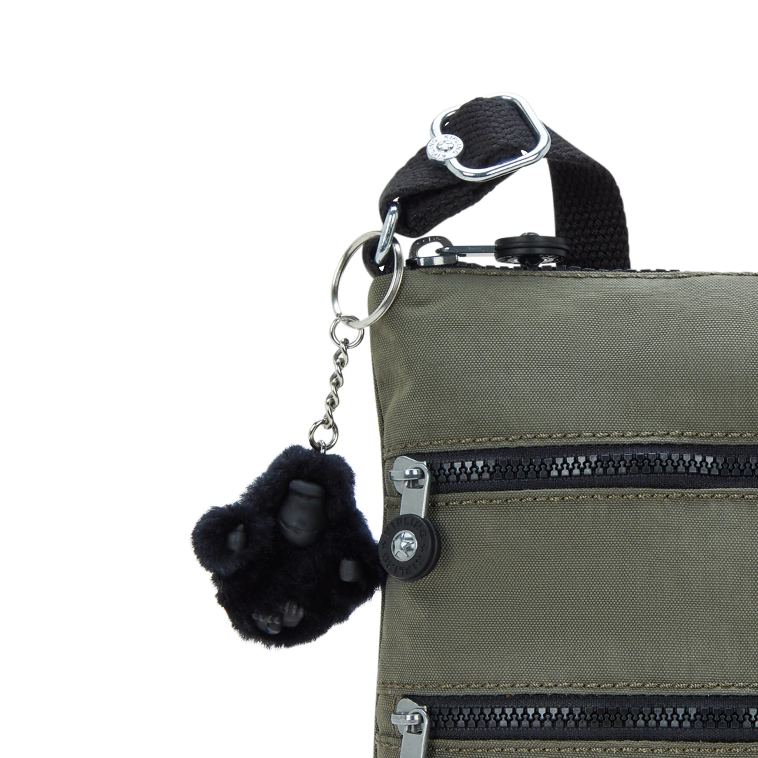 Kipling Keiko in Green Moss — detail view