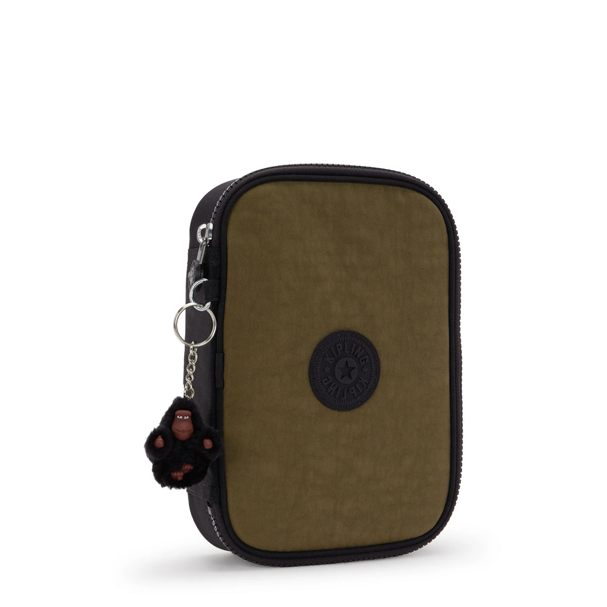 Kipling 100 Pens Case in Black Khaki Print — angle view 2