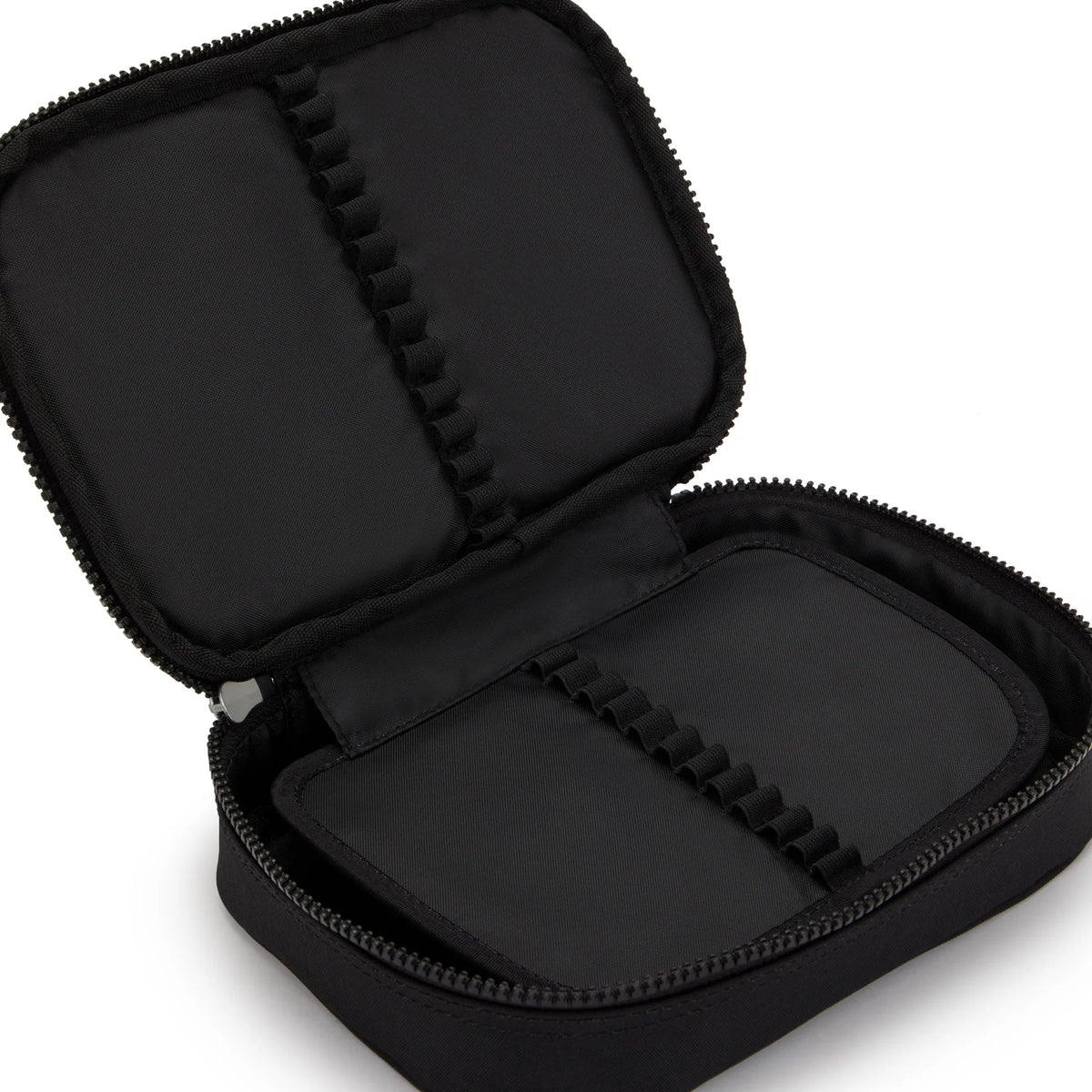 Kipling 100 Pens Case in Black Khaki Print — detail view