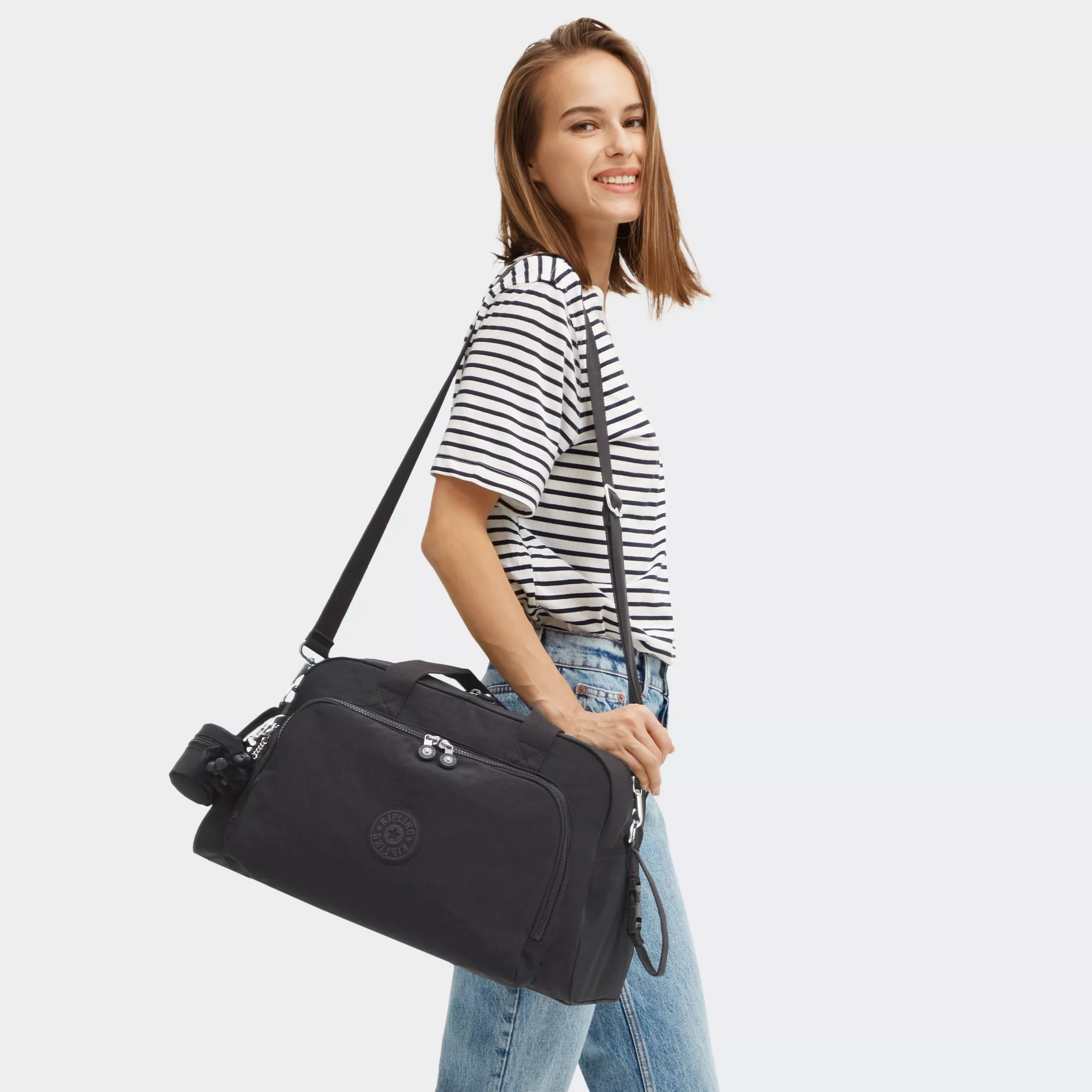 Kipling Camama in Black Noir — back view