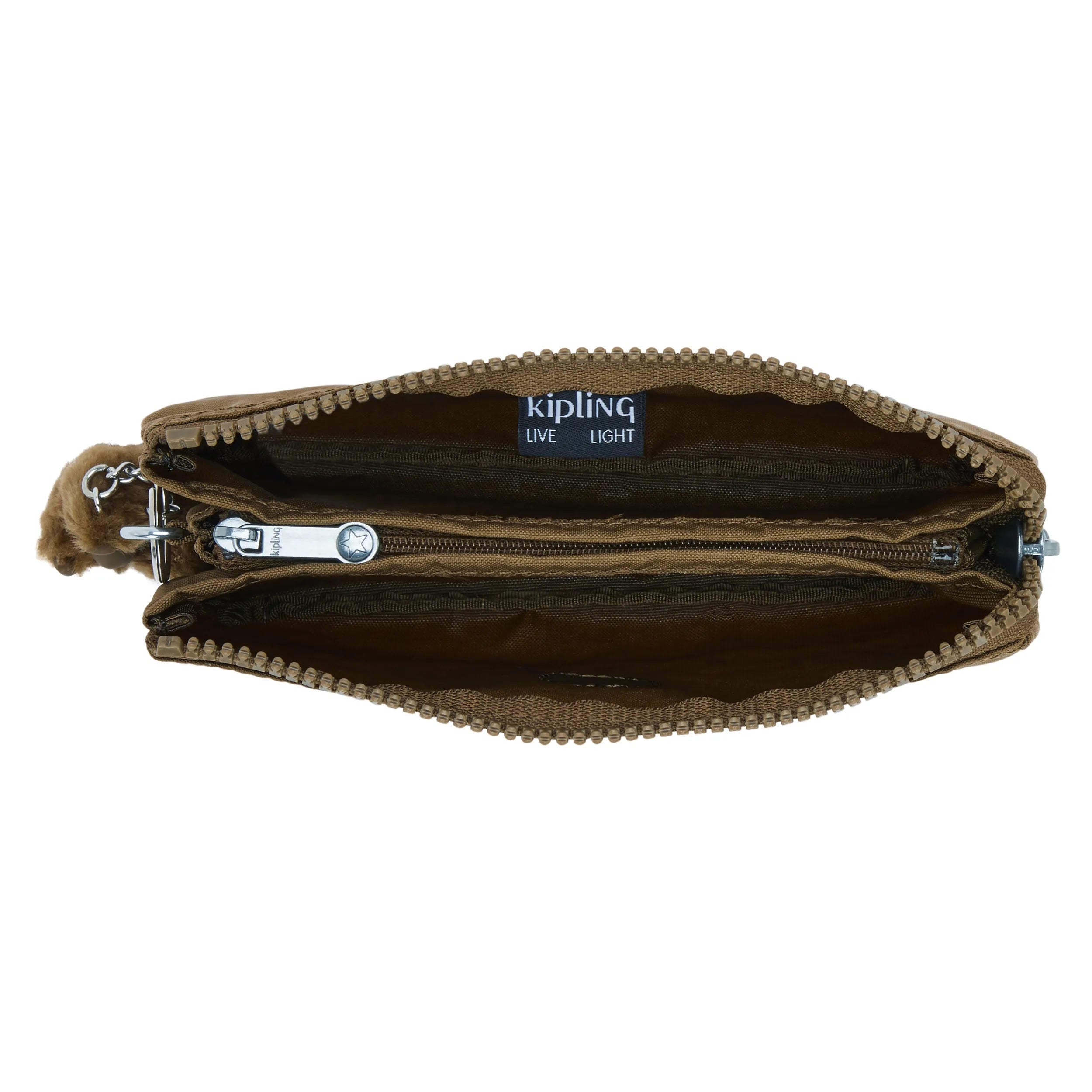 Kipling Creativity L in Smooth Khaki — angle view 2