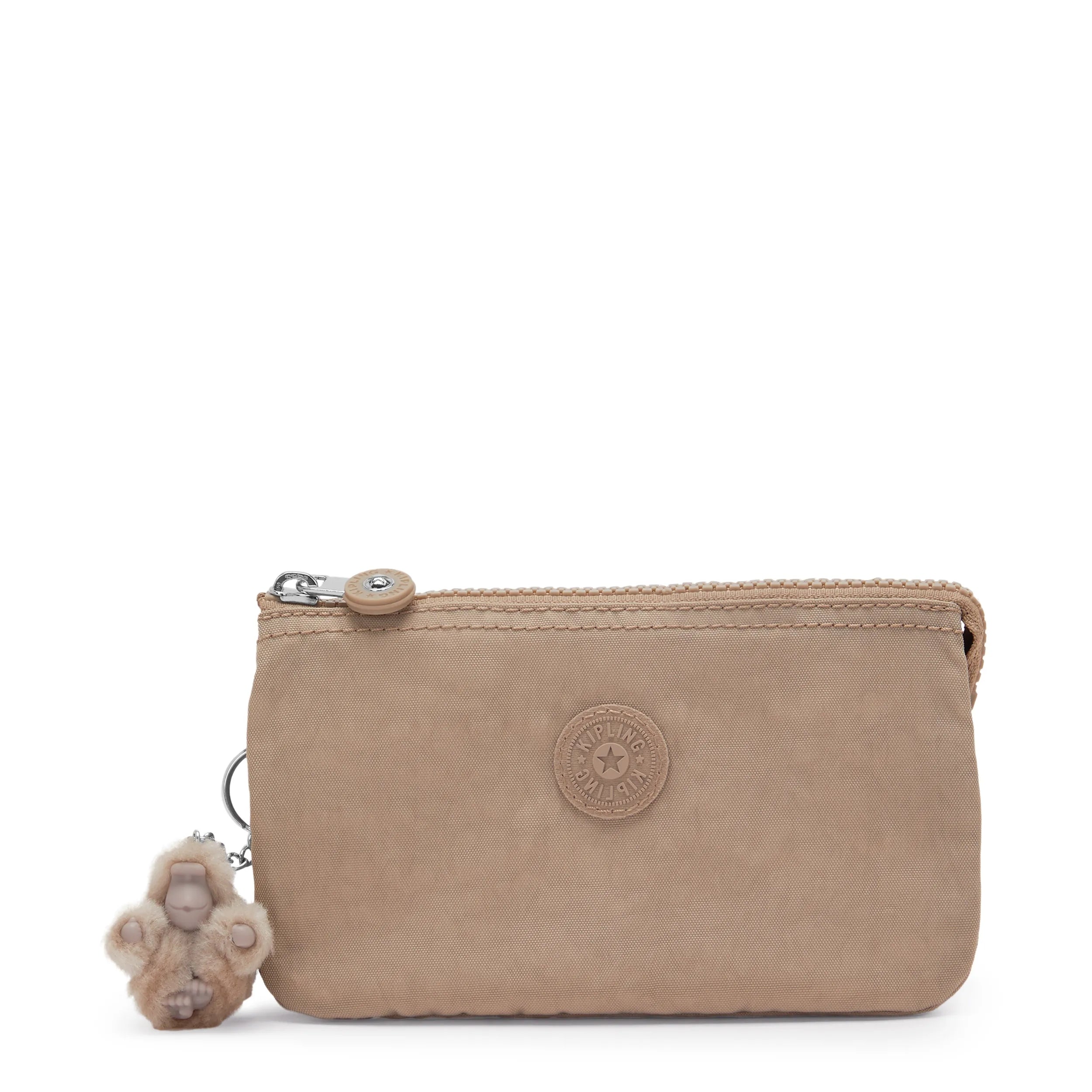 Kipling Creativity L in Tan Beige — front view