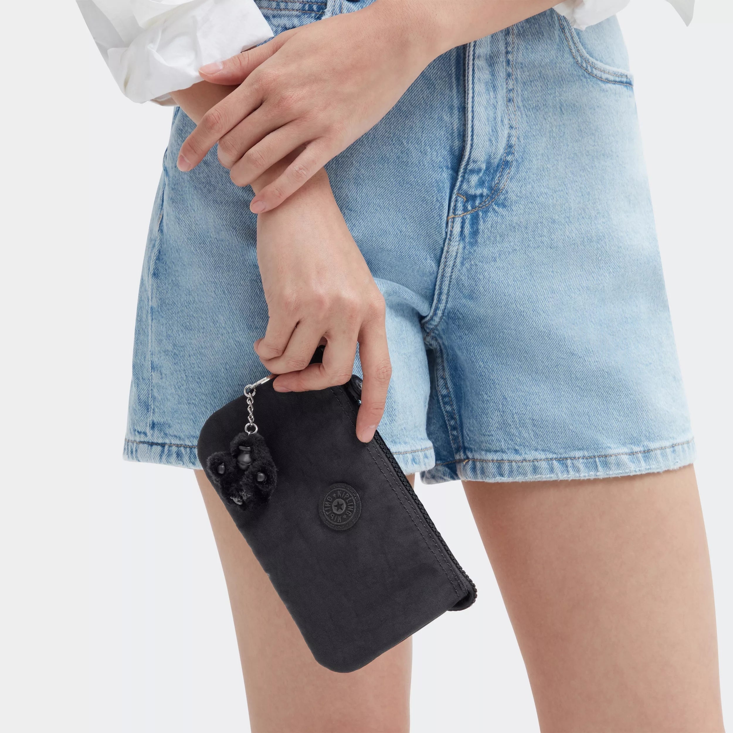 Kipling Creativity L in Black Noir — back view