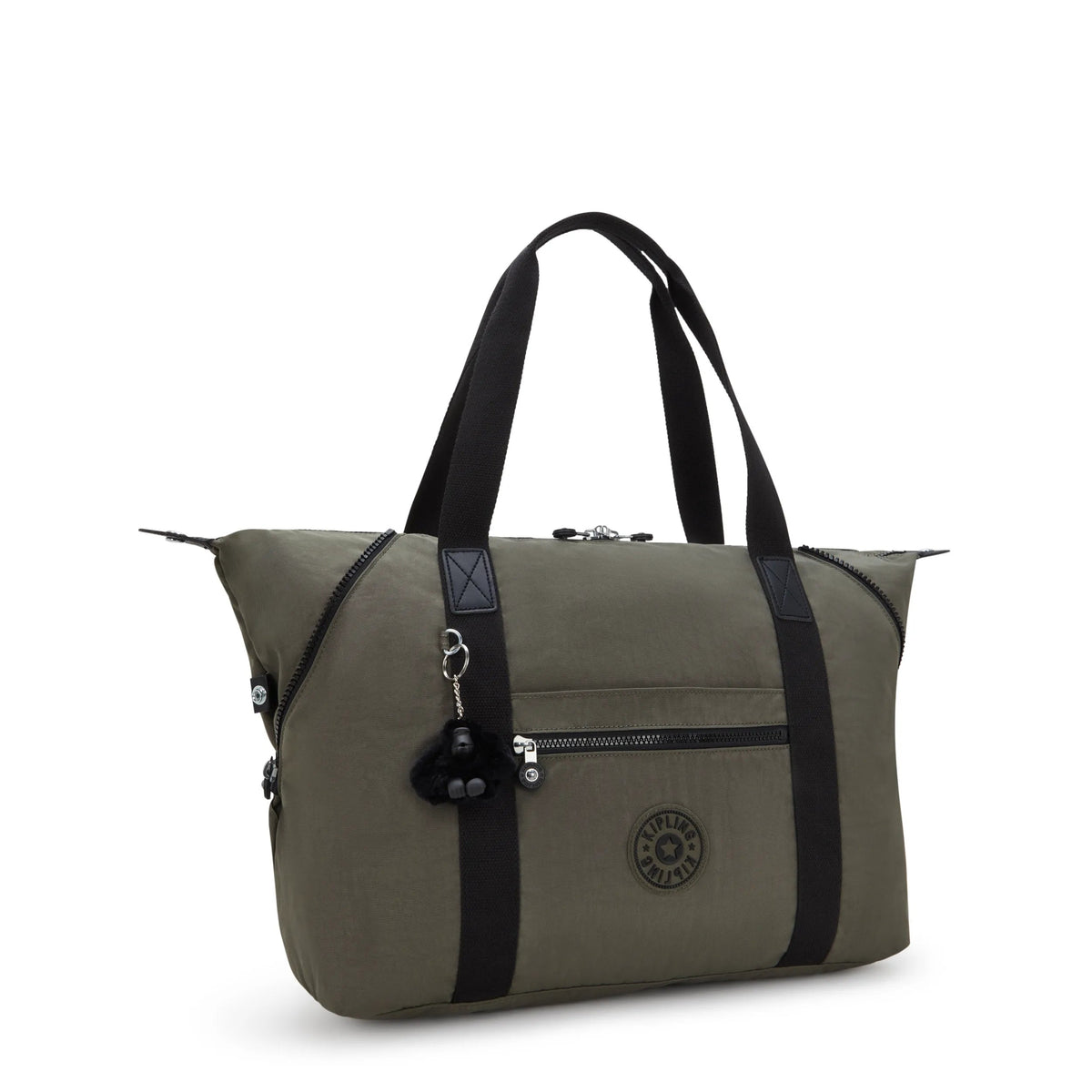 Kipling Art Medium Tote Bag in Green Moss — angle view 2