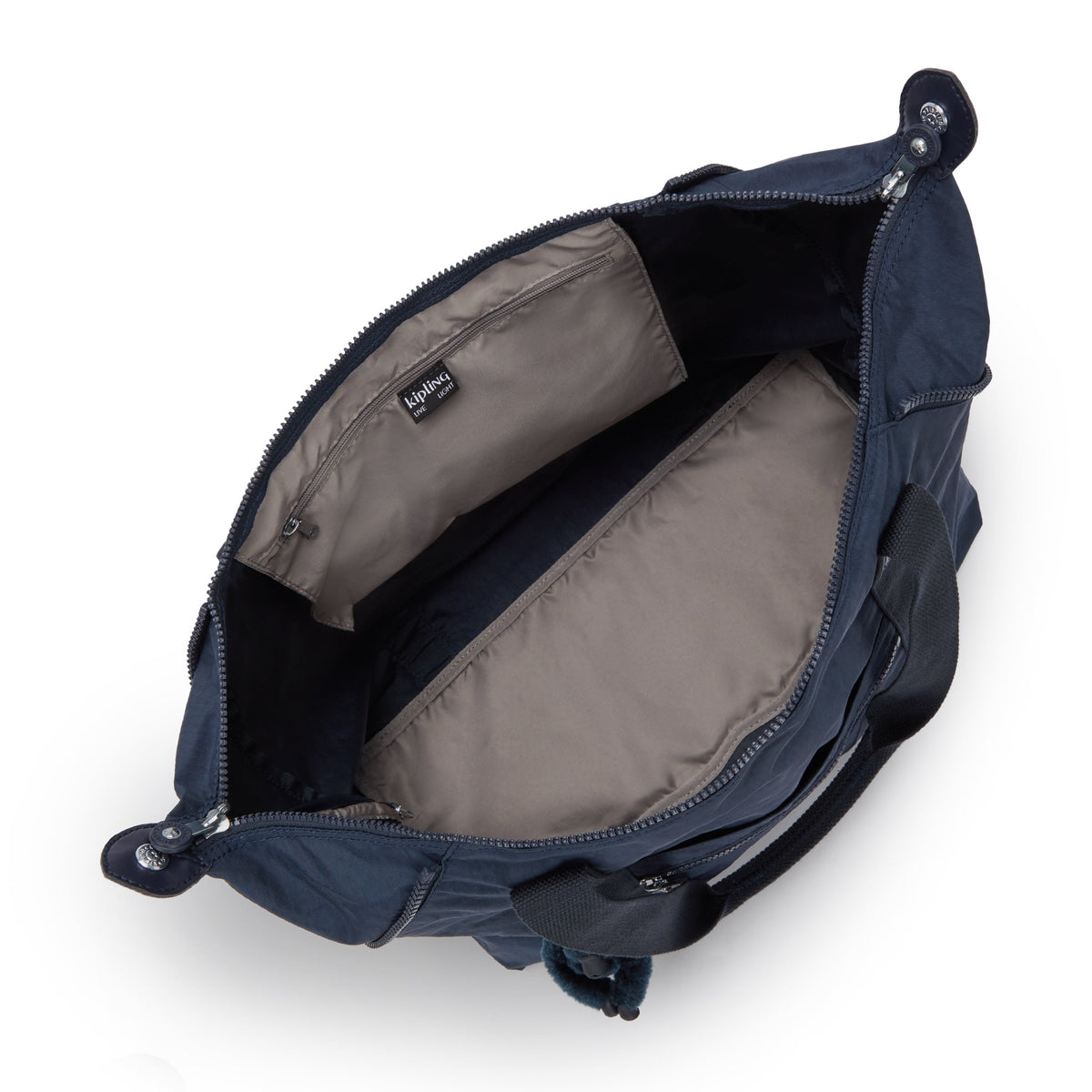 Kipling Art Medium Tote Bag in Blue Bleu 2 — interior view