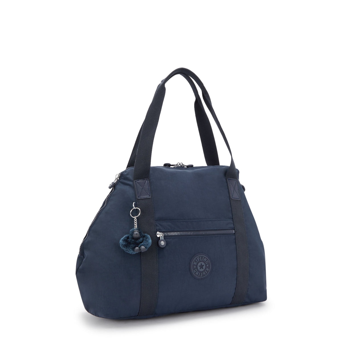 Kipling Art Medium Tote Bag in Blue Bleu 2 — detail view