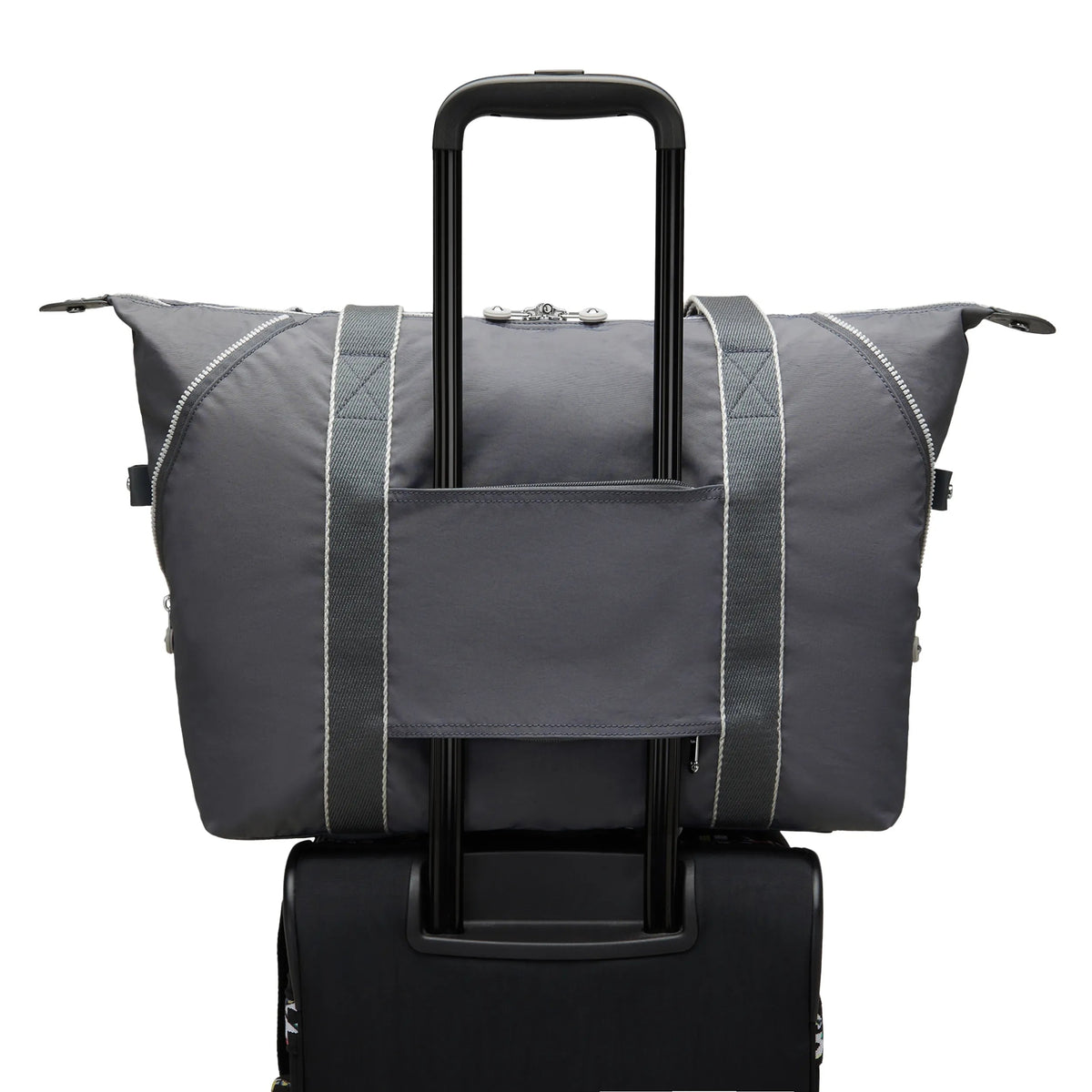 Kipling Art Medium Tote Bag in Moonlit Grey — detail view 2
