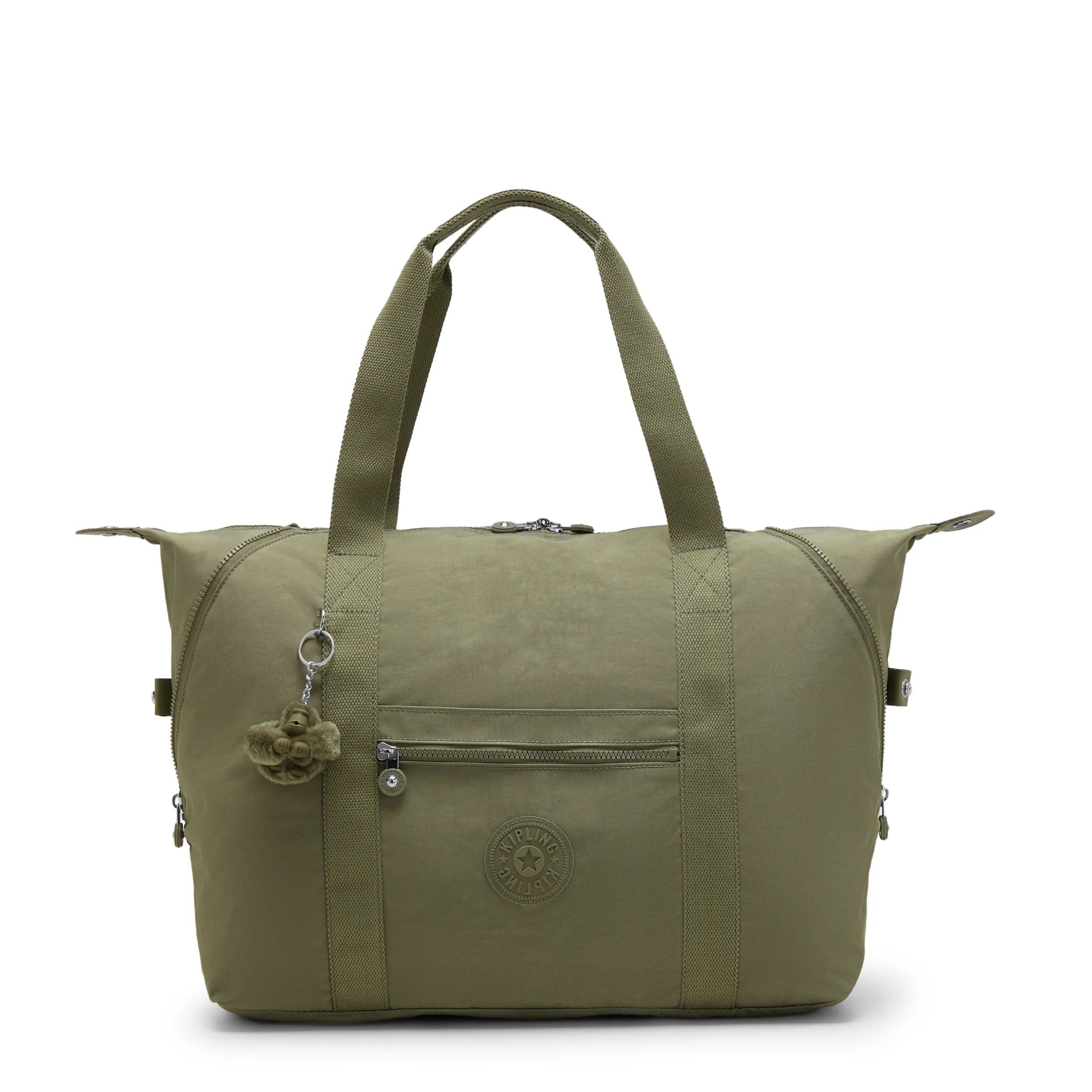 Kipling Art Medium Tote Bag in Almost Sage — front view # color_Almost Sage