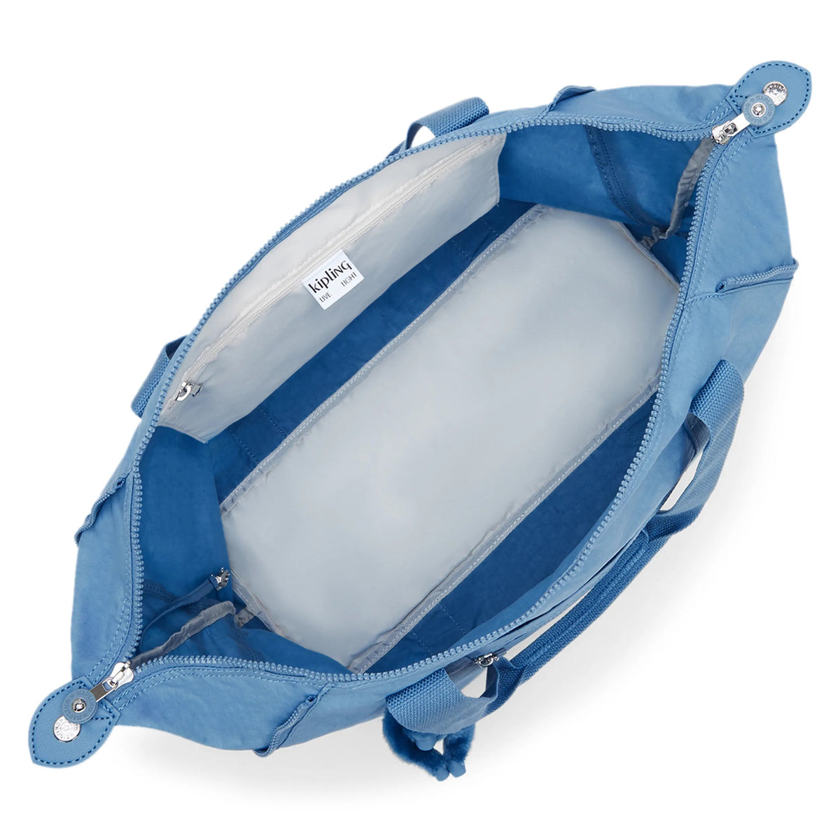 Kipling Art Medium Tote Bag in Vintage Blue — interior view