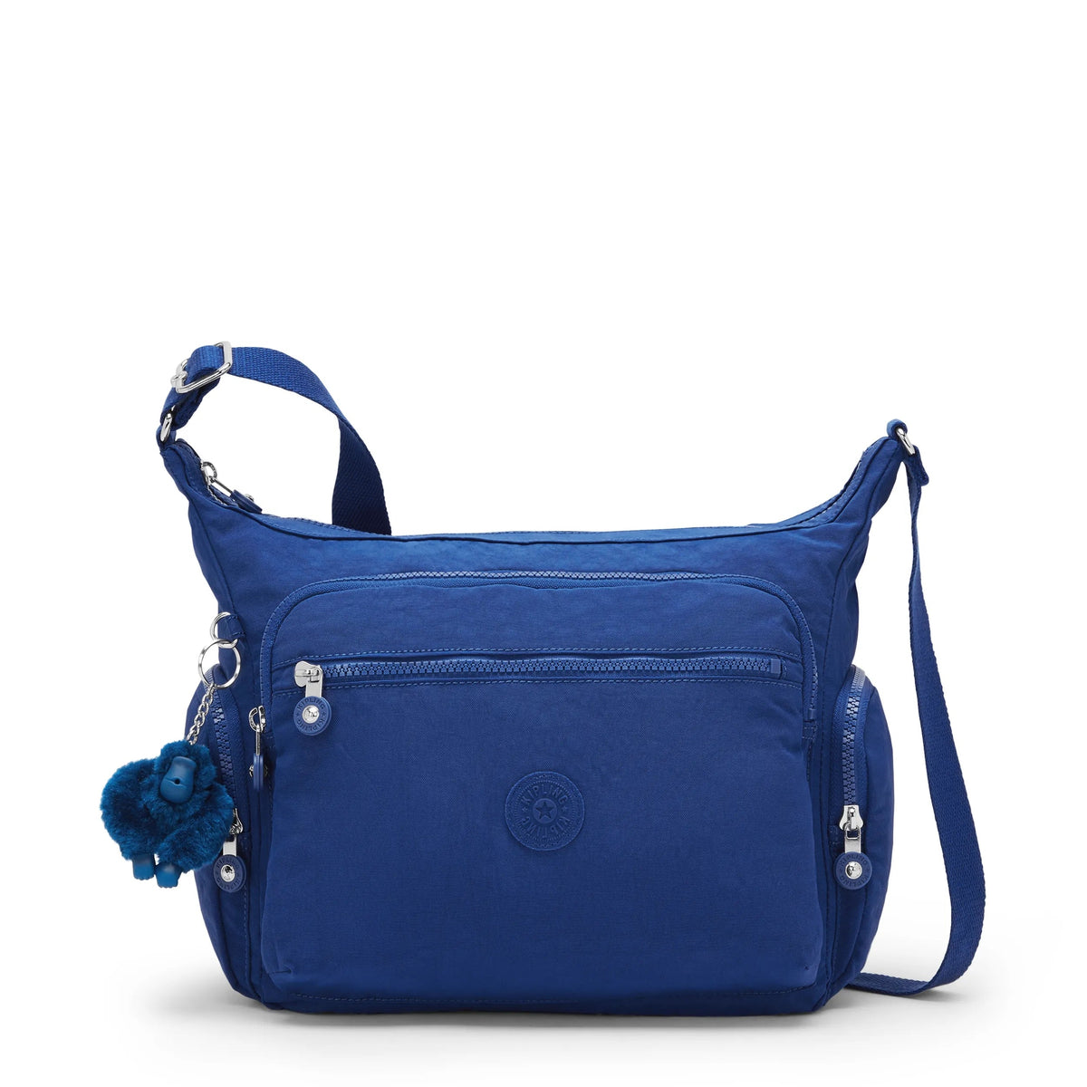 Kipling Gabbie Crossbody Bag in Blazing Blue — front view # color_Blazing Blue