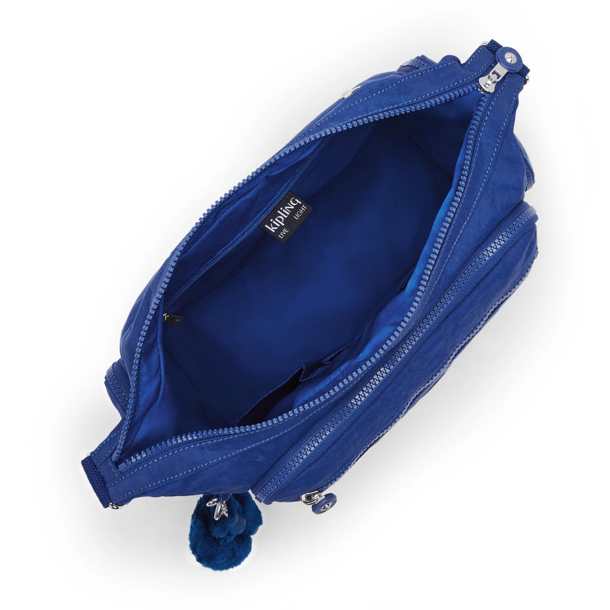Kipling Gabbie Crossbody Bag in Blazing Blue — interior view