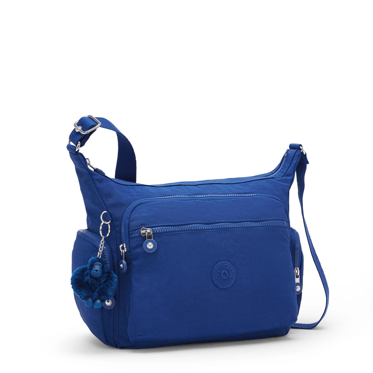 Kipling Gabbie Crossbody Bag in Blazing Blue — angle view