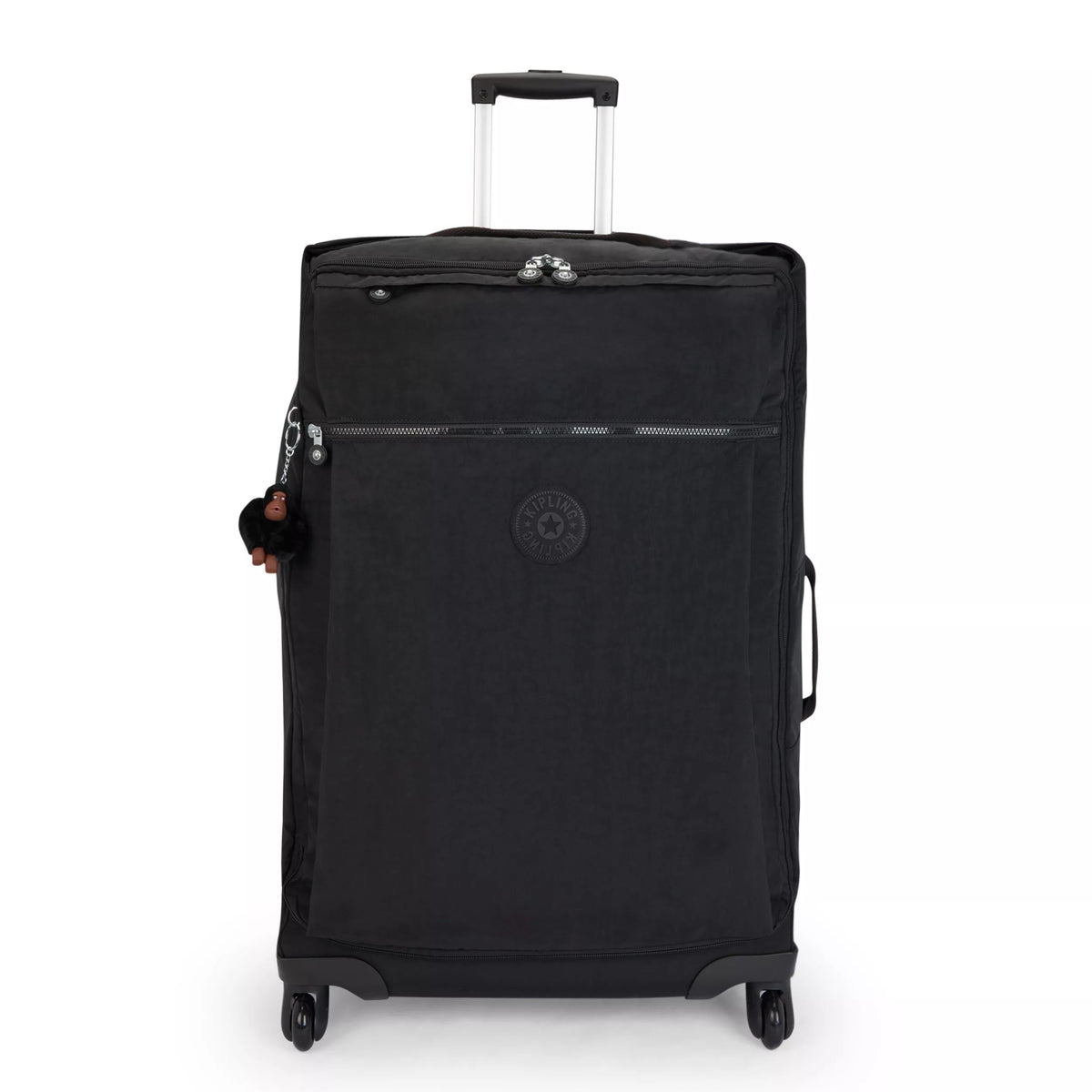 Kipling Darcey Large Rolling Luggage in Black Tonal — front view