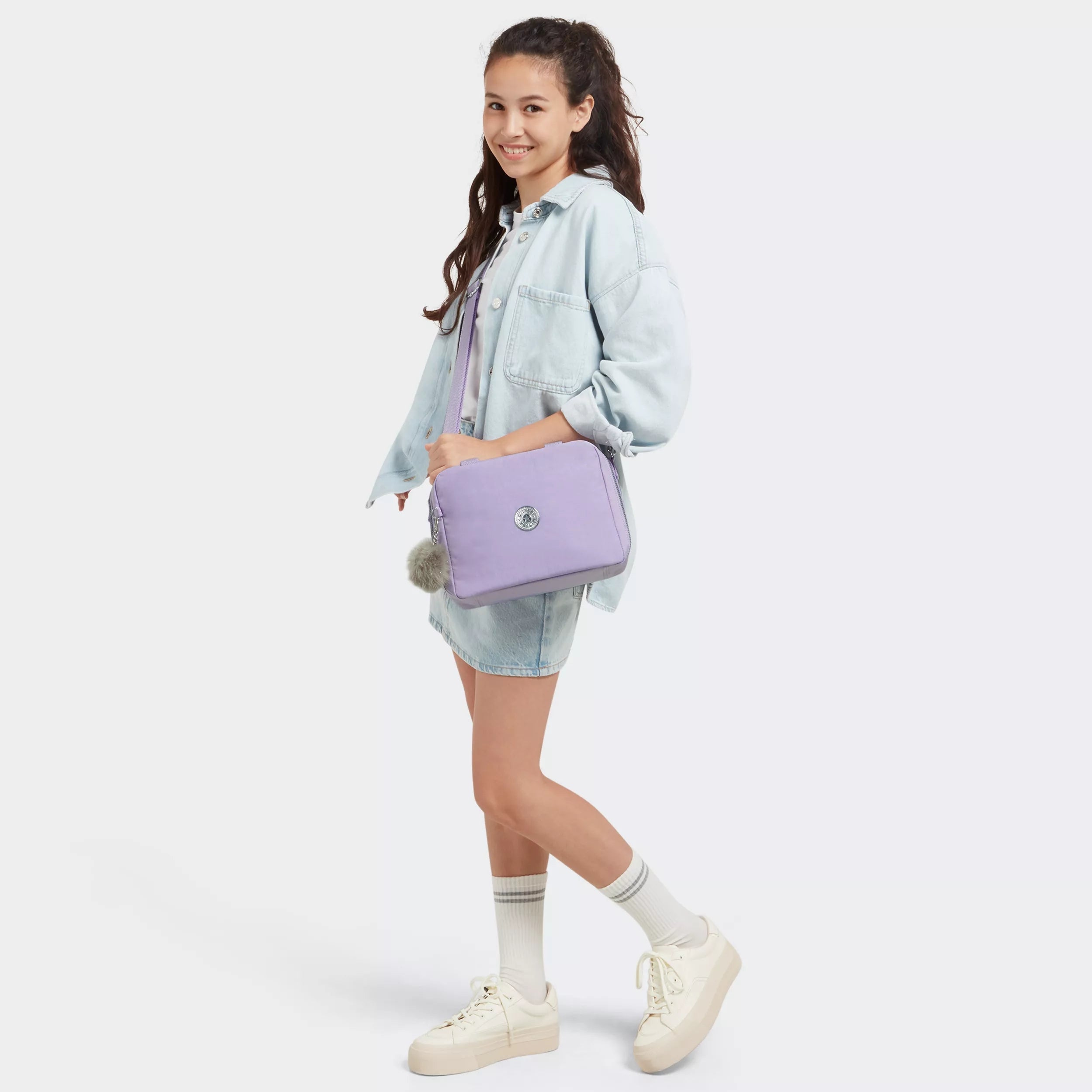Kipling Miyo in Bridal Lavender — back view