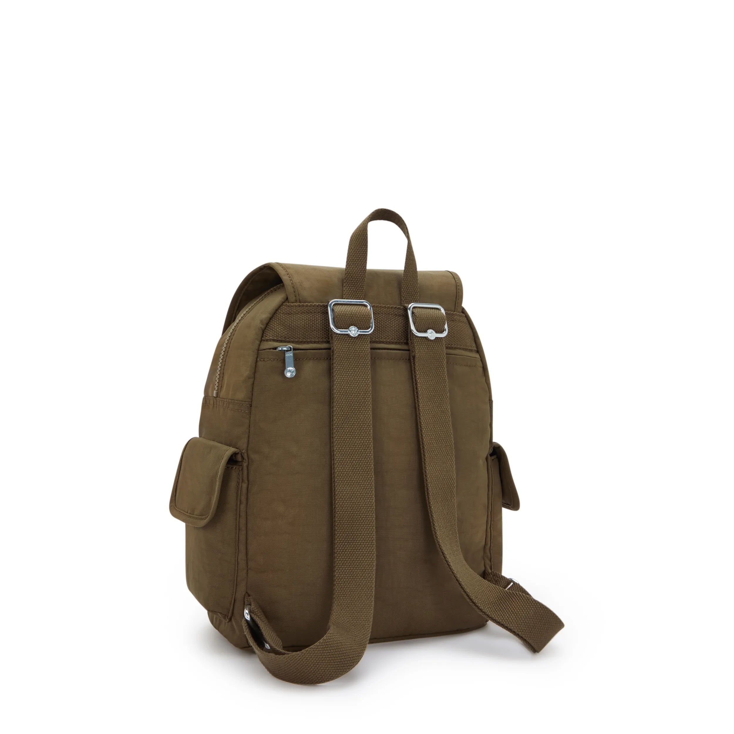 Kipling City Pack S in Smooth Khaki — angle view 2