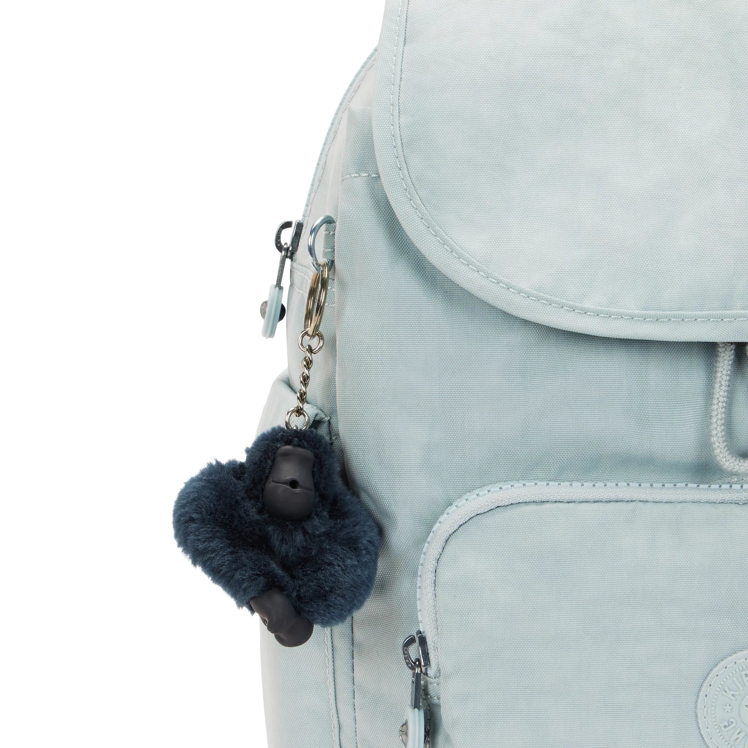 Kipling City Pack S in Breezy Blue — detail view