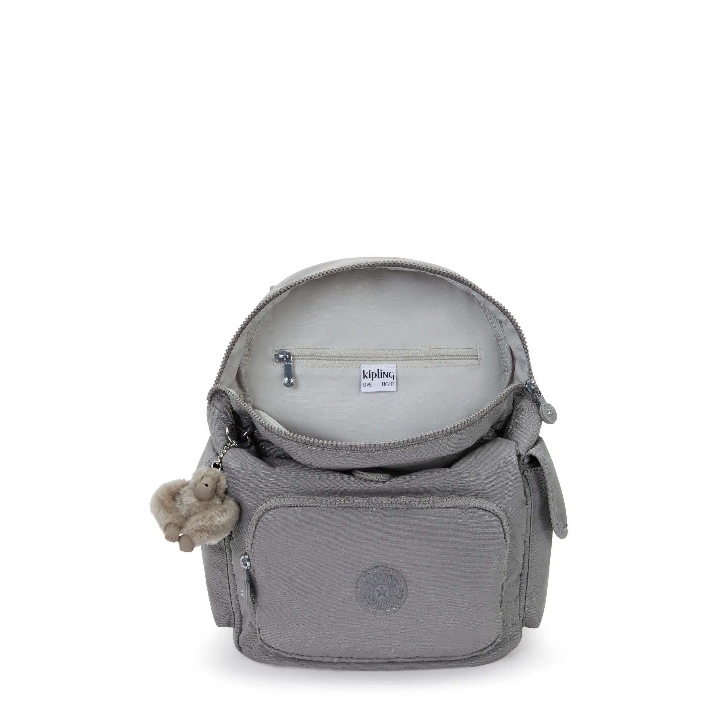 Kipling City Pack S in Inviting Grey — angle view 3