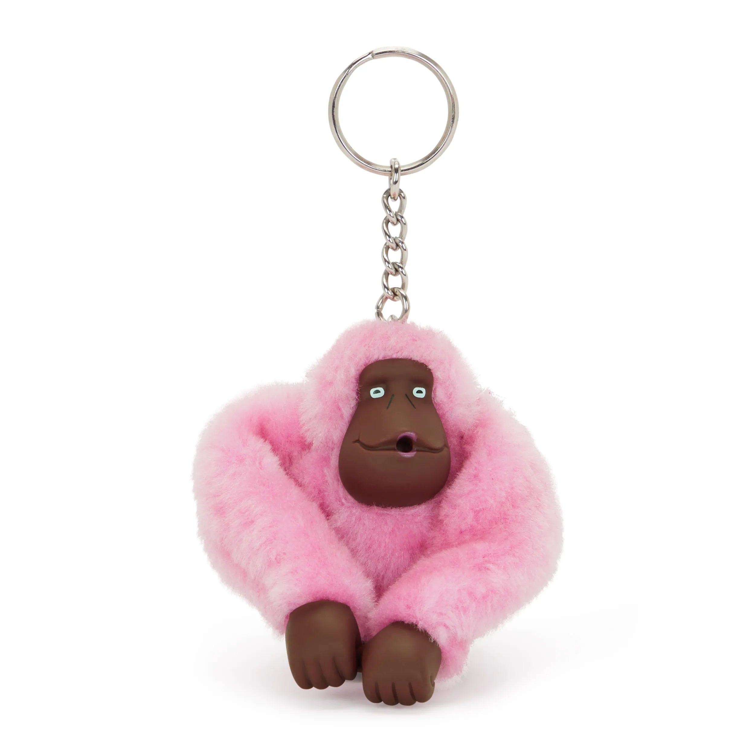 Kipling Monkeyclip M in Pink Frosting — front view