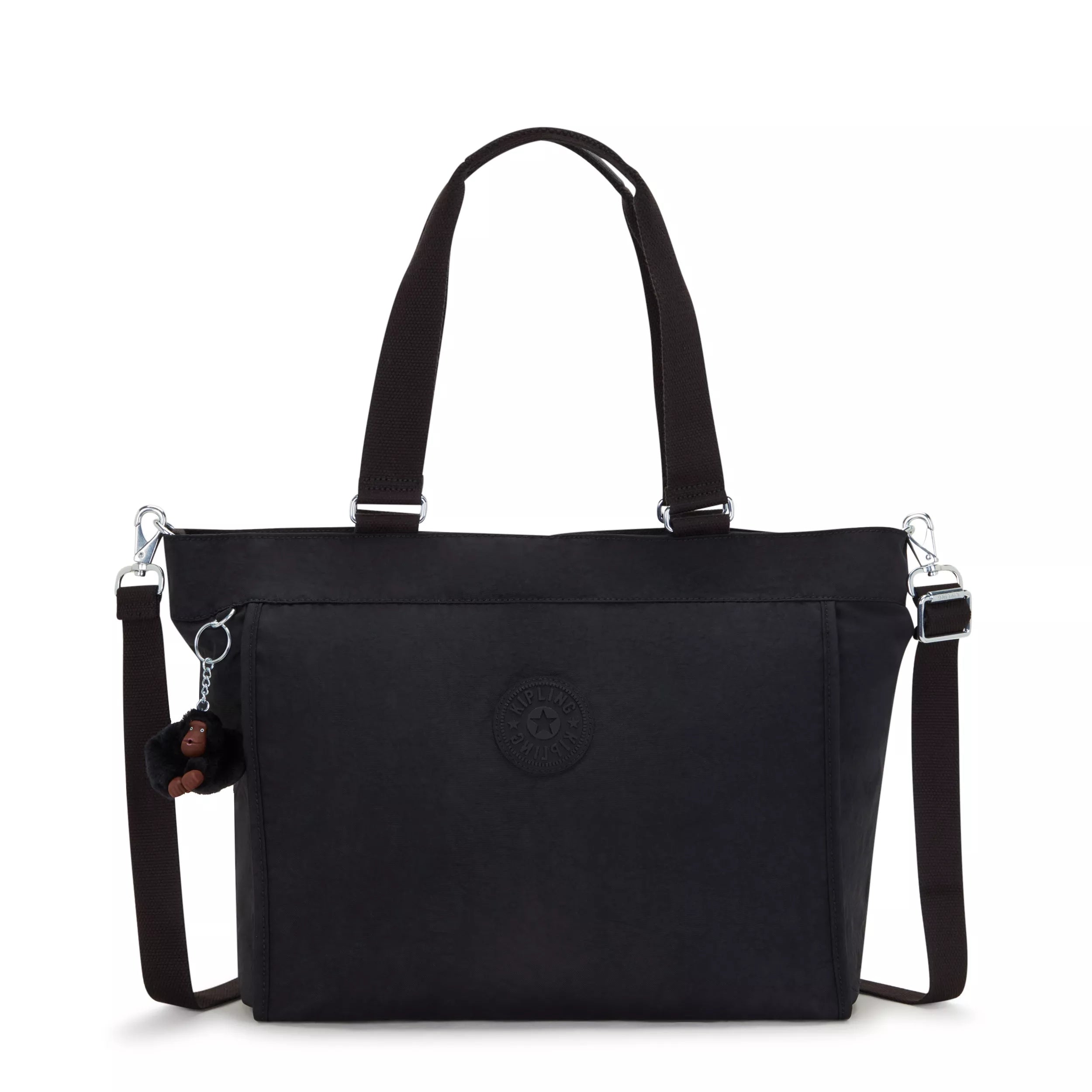 Kipling New Shopper L in Black Tonal — front view
