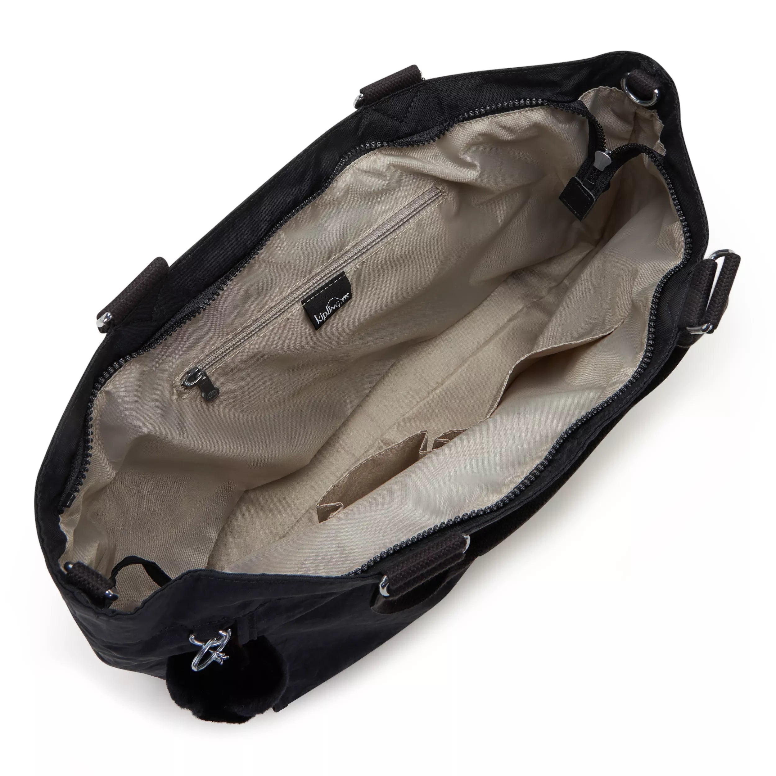 Kipling New Shopper L in Black Tonal — angle view 2