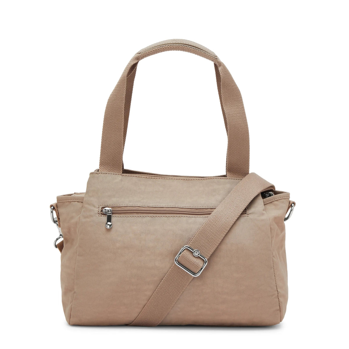 Kipling Elysia Shoulder Bag in Tan Beige — back view
