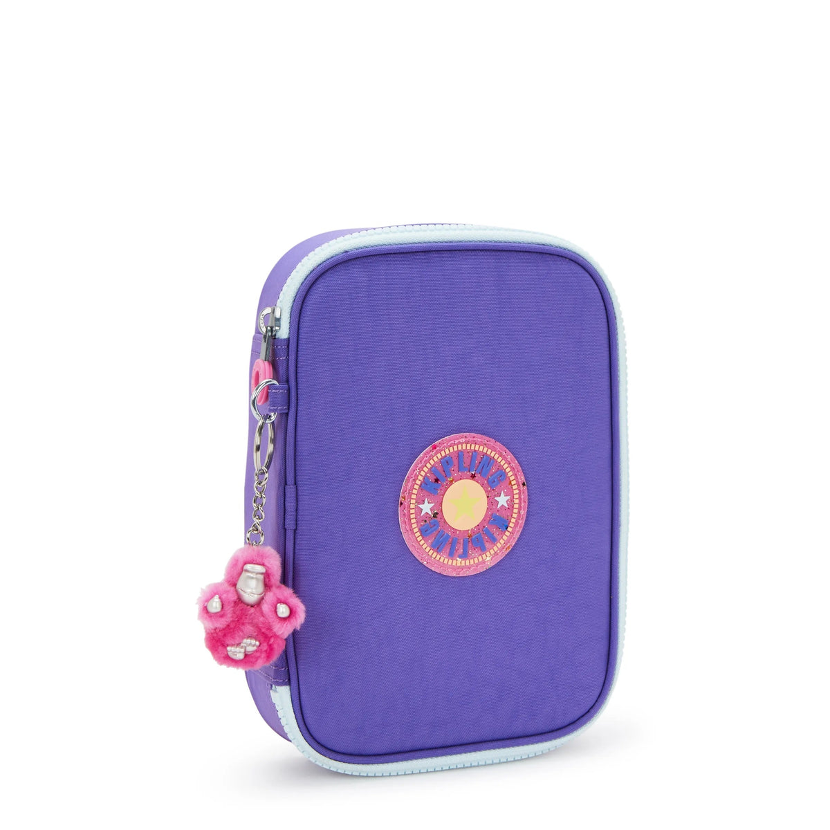 Kipling 100 Pens Case in Iris Purple Fun C — angle view