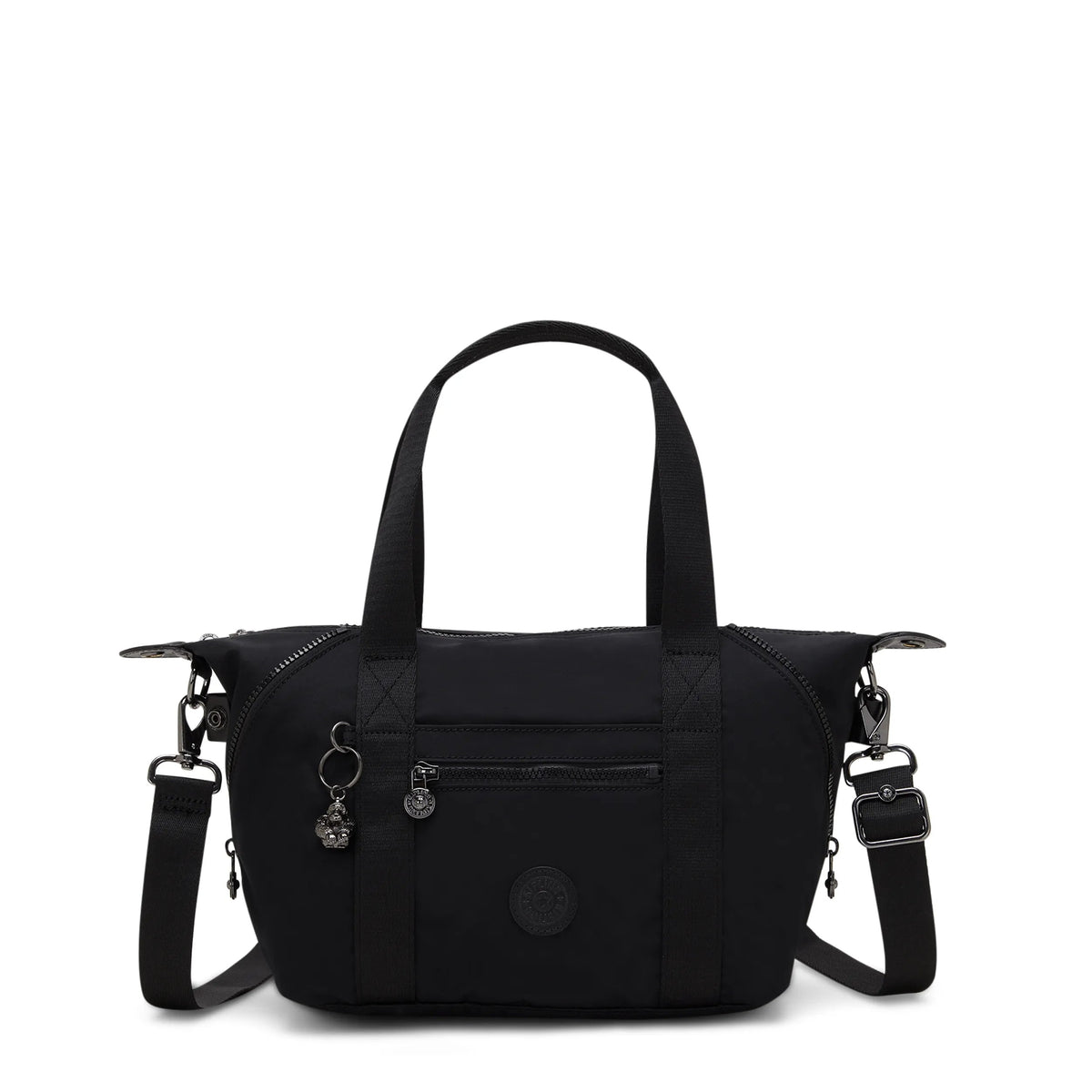 Kipling Art Mini Shoulder Bag in Infinite Black — front view # color_Infinite Black