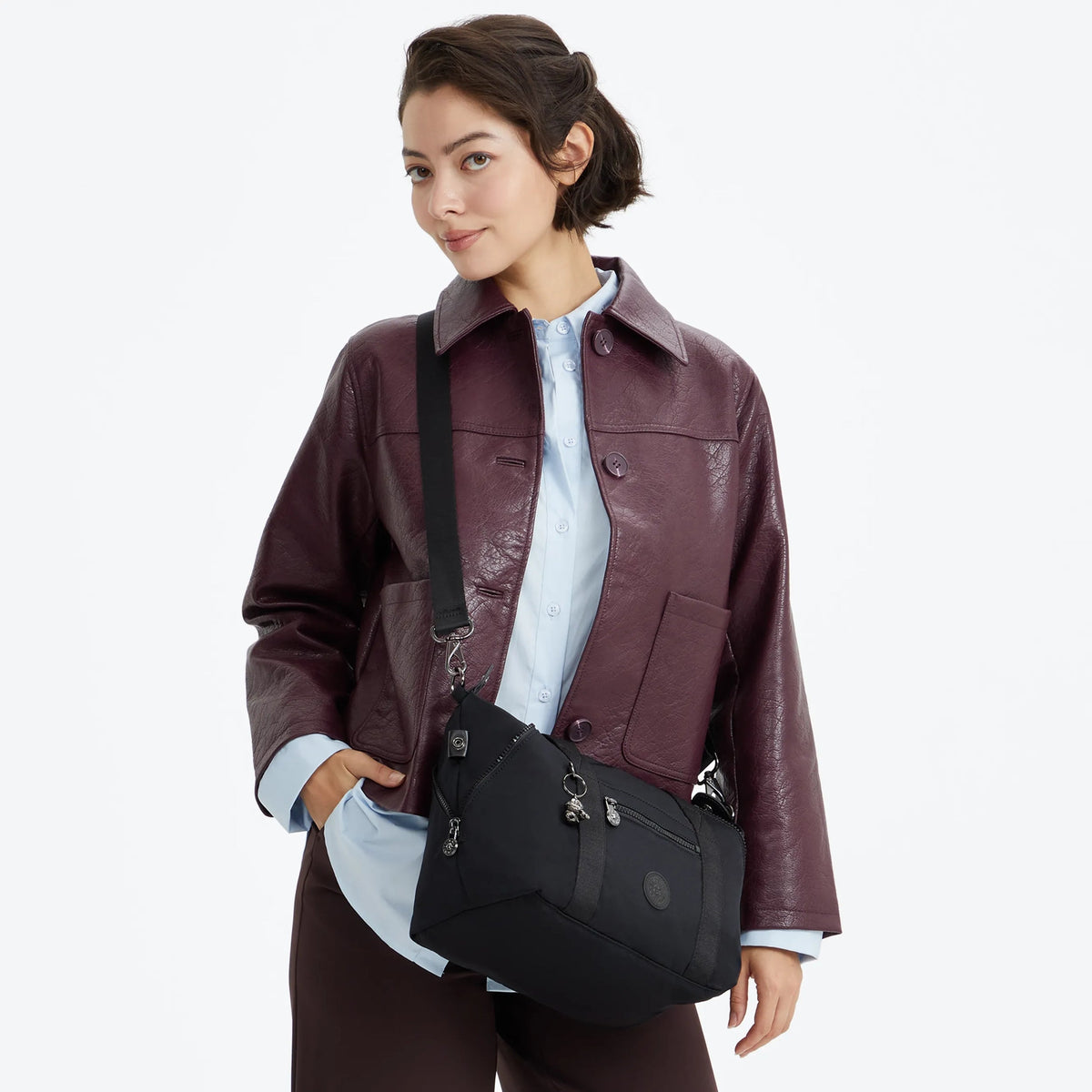 Kipling Art Mini Shoulder Bag in Infinite Black — lifestyle