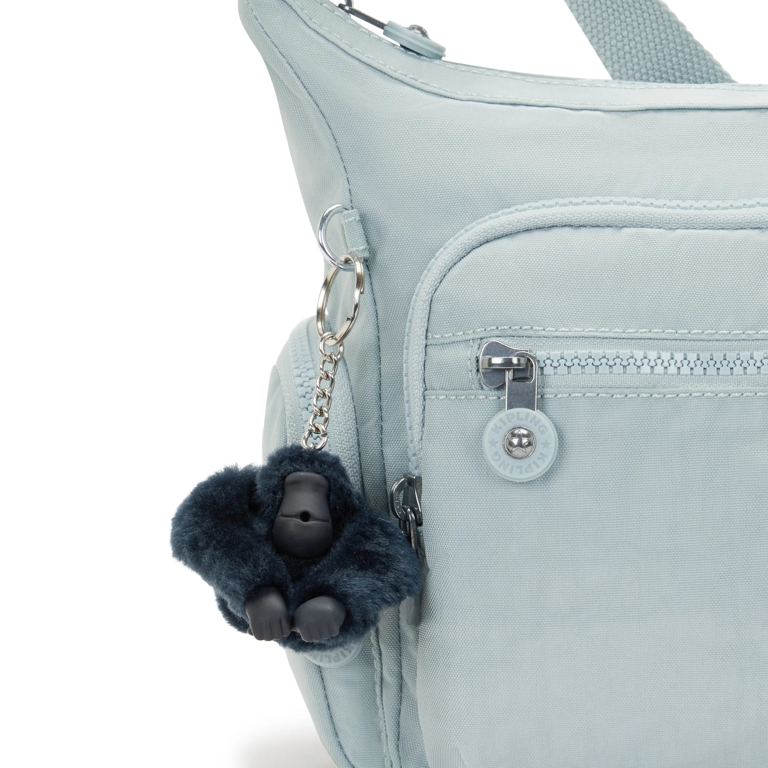 Kipling Gabbie S in Breezy Blue — detail view
