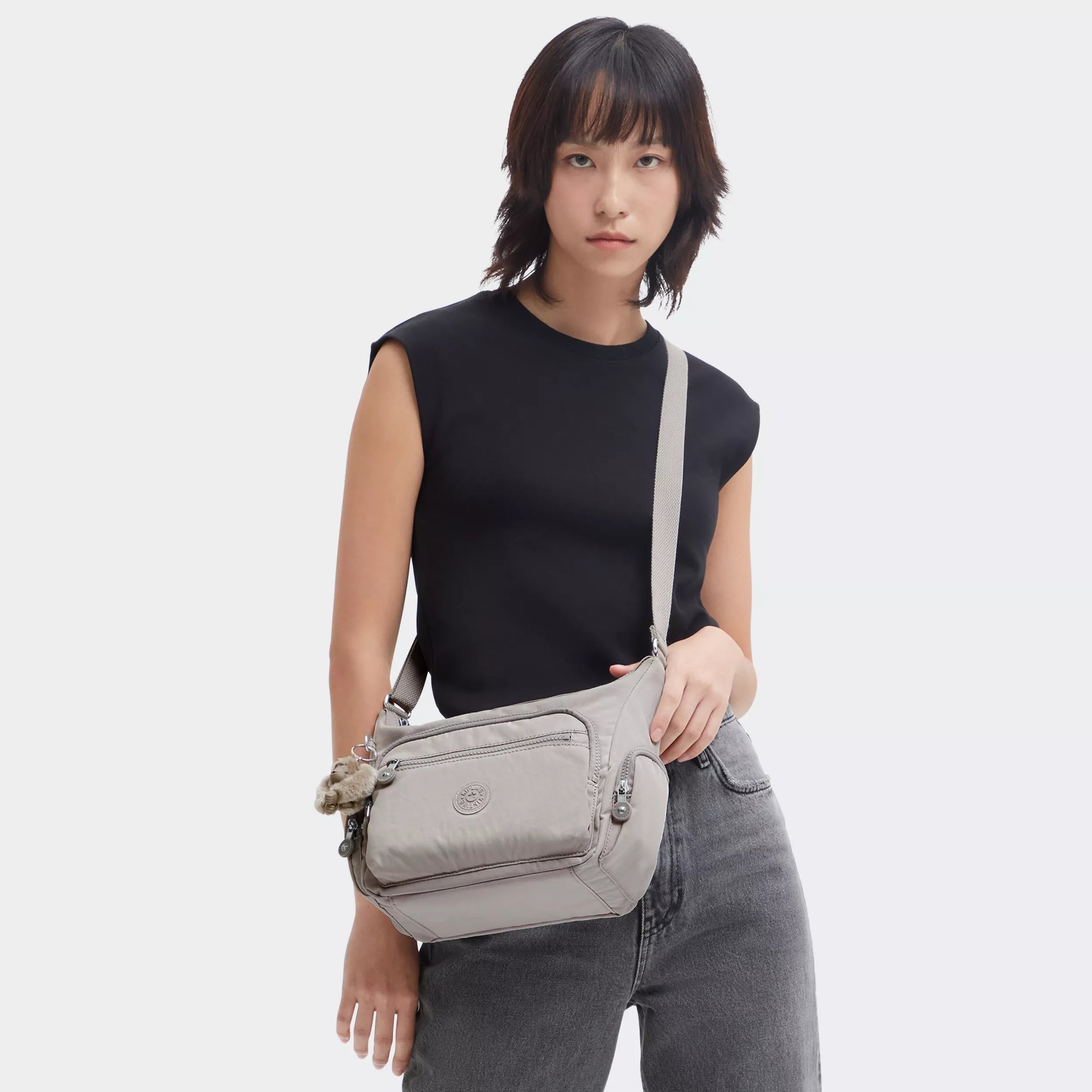 Kipling Gabbie S in Grey Gris — back view