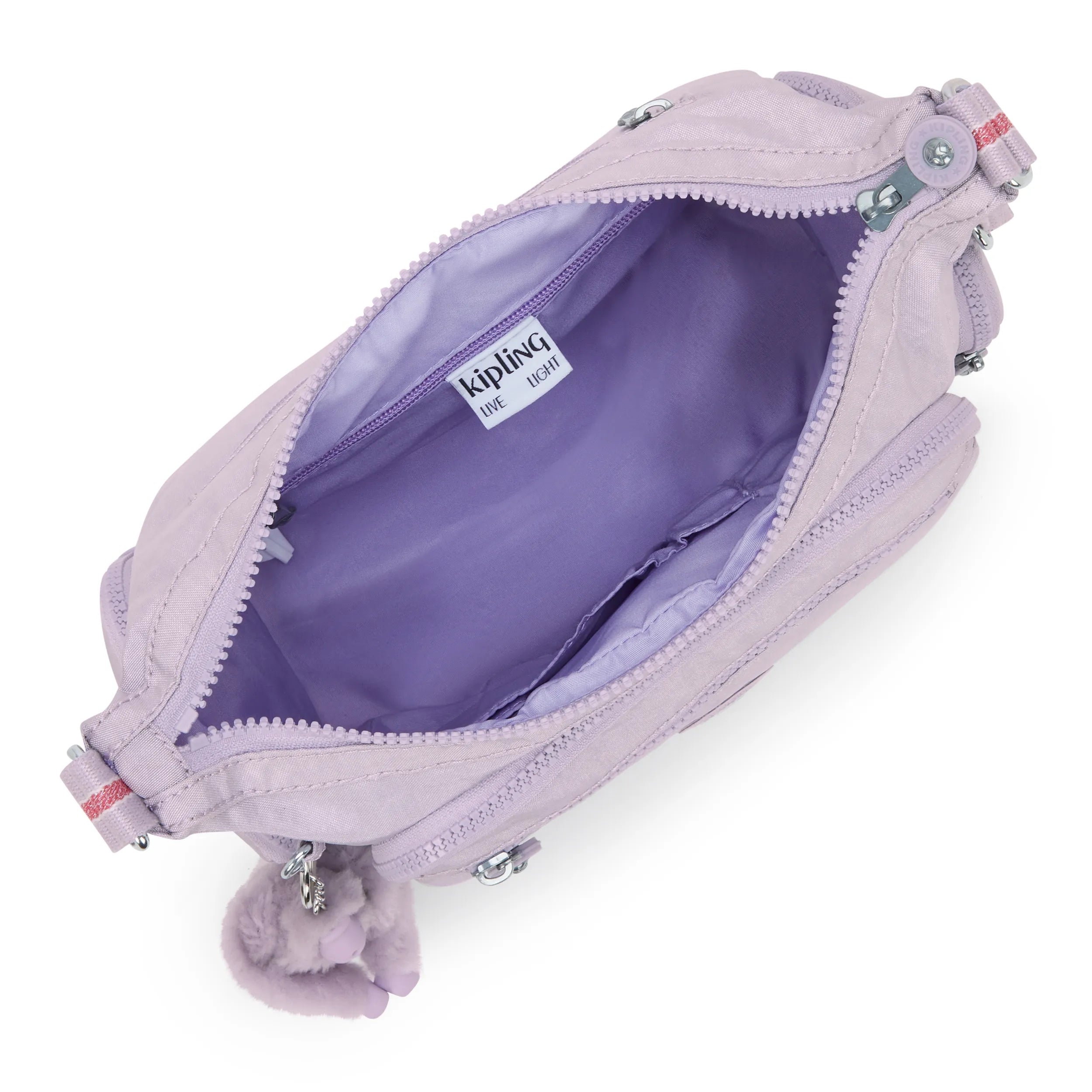 Kipling Gabbie S in Lilac Shimmer — angle view 2