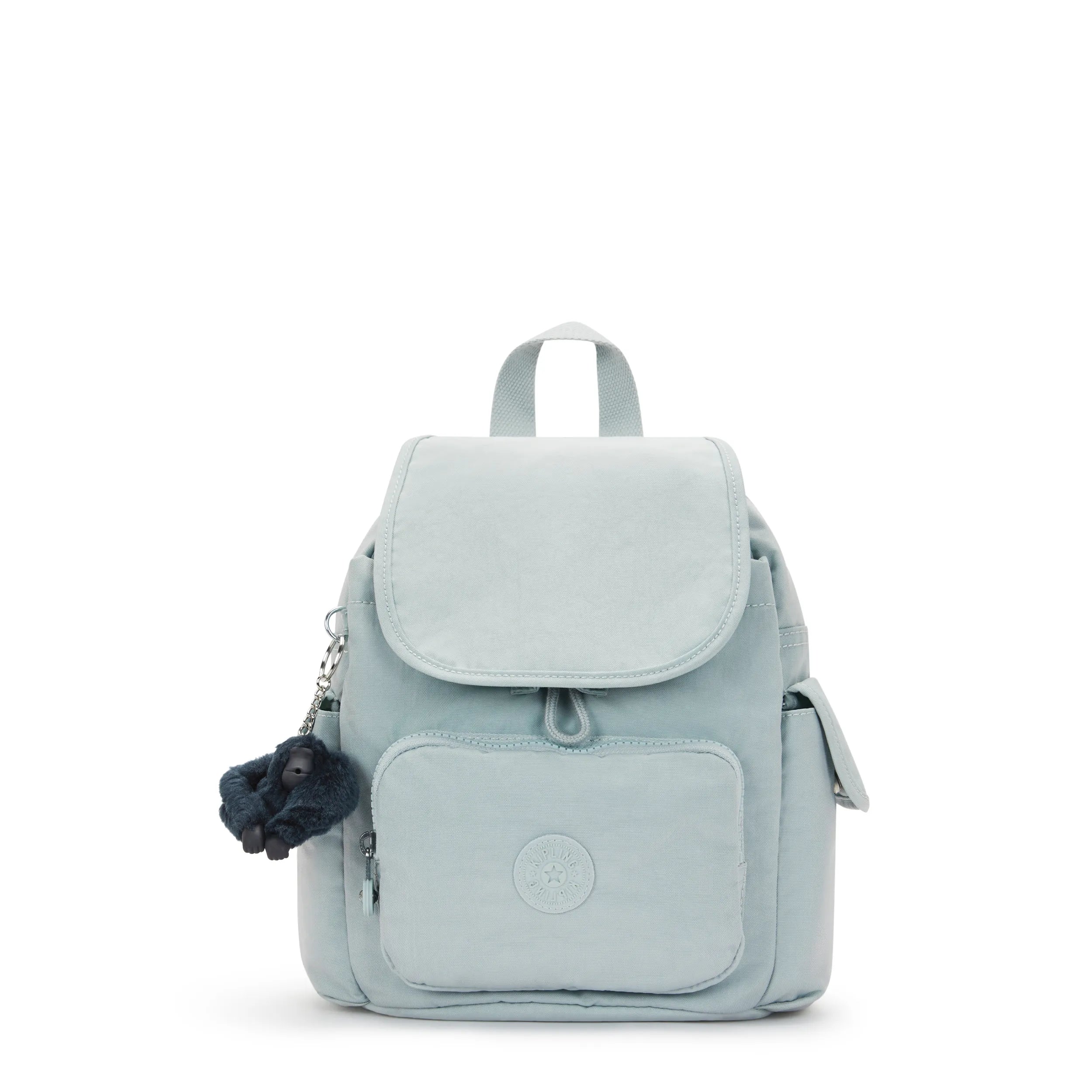 Kipling City Pack Mini in Breezy Blue — front view