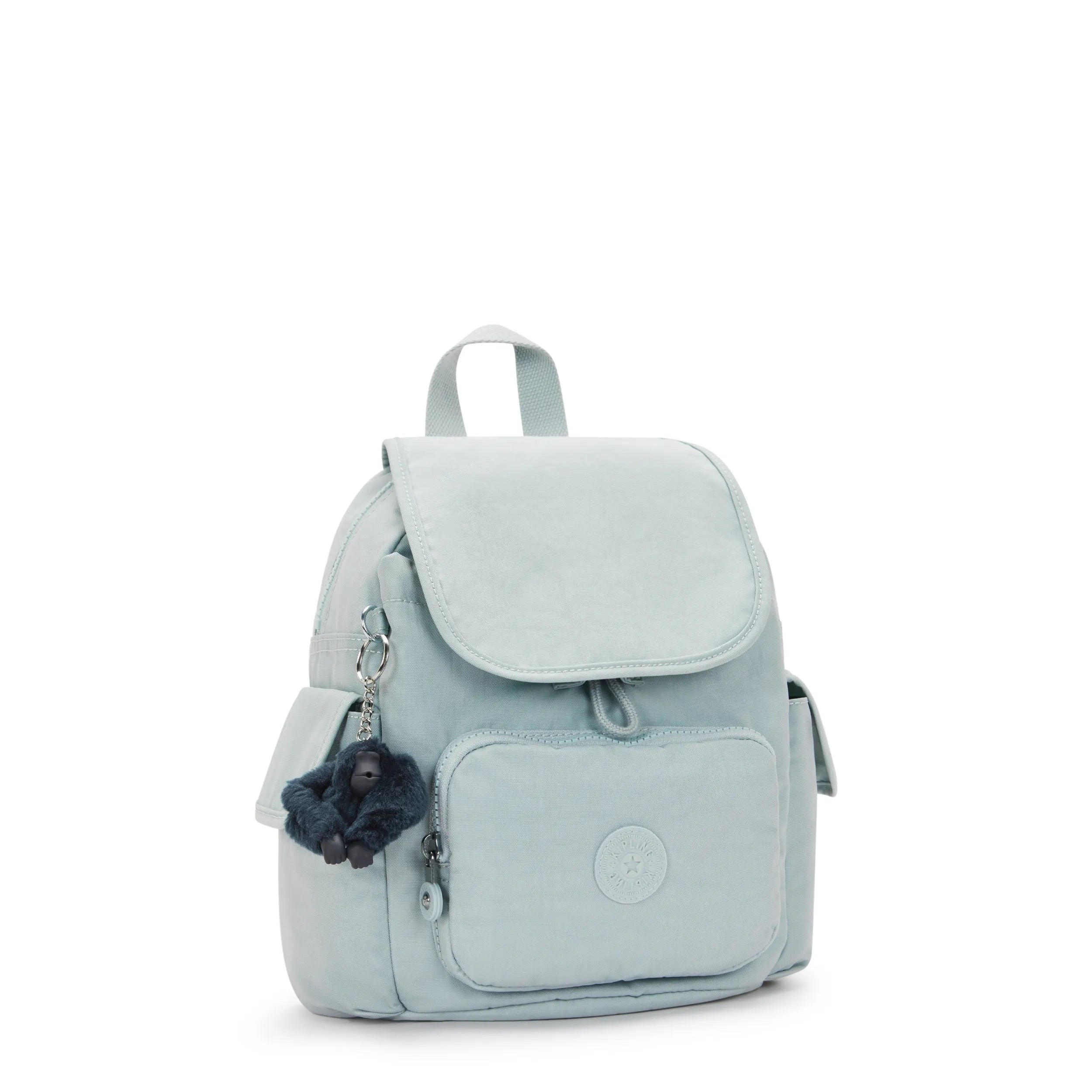 Kipling City Pack Mini in Breezy Blue — interior view